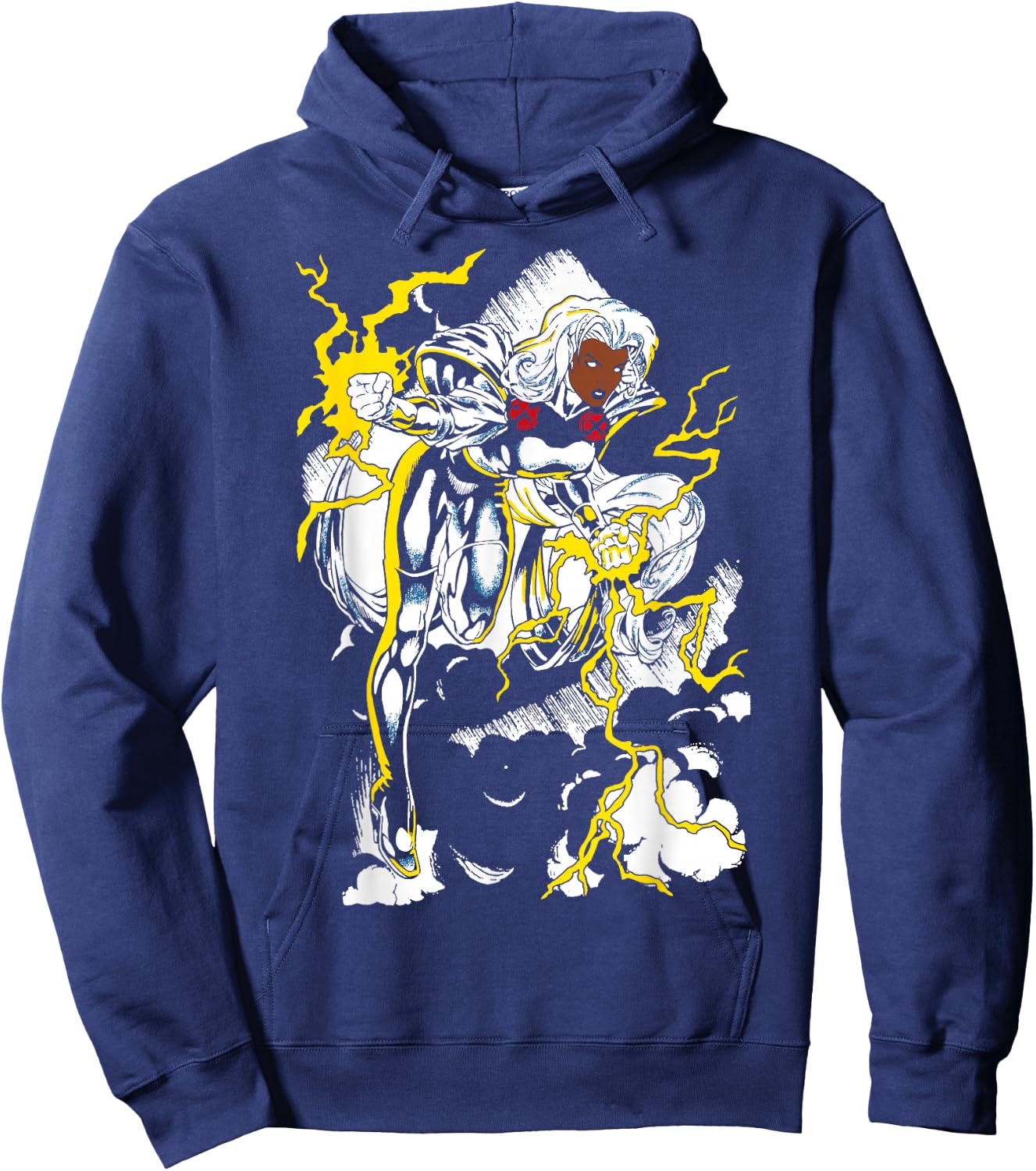 Marvel X-Men Storm Action Pose Retro Graphic Hoodie - Hoodie | Navy