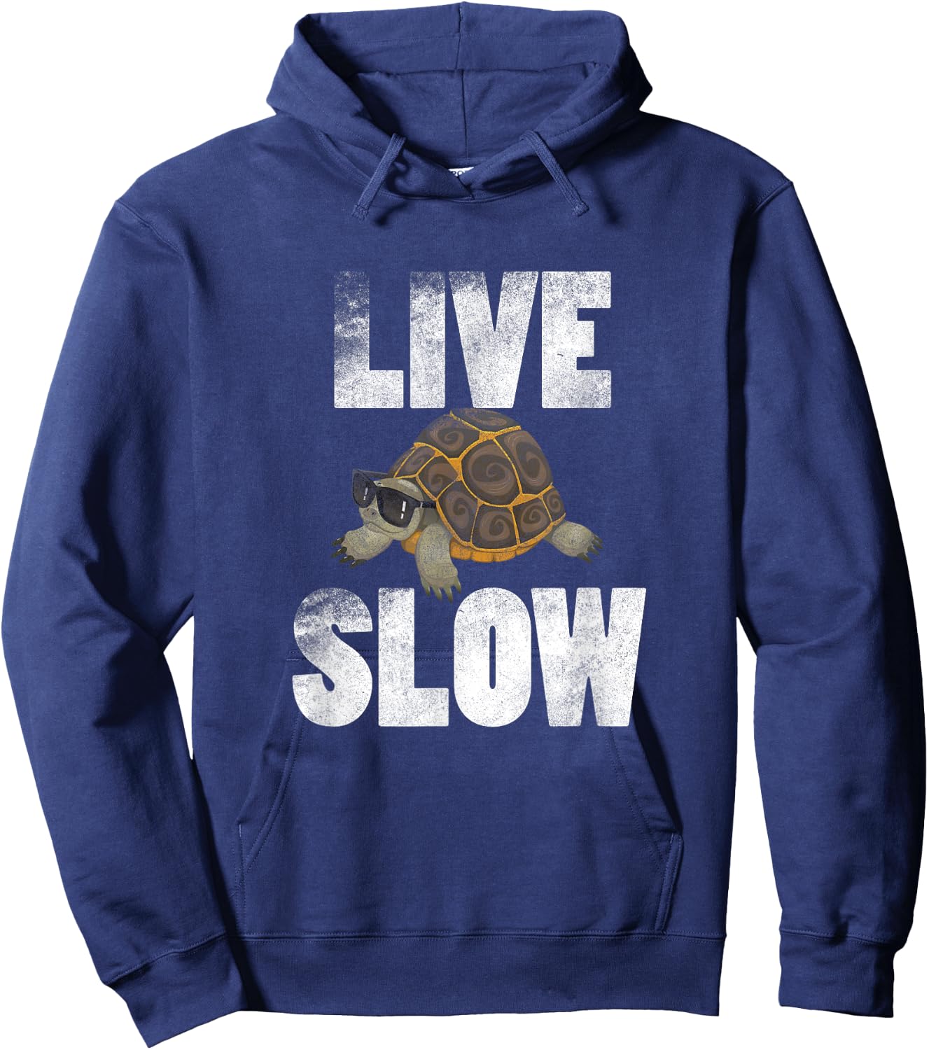 Live Slow Turtle T Shirt Gift Funny Animal Love Spirit Hoodie - Hoodie | Navy