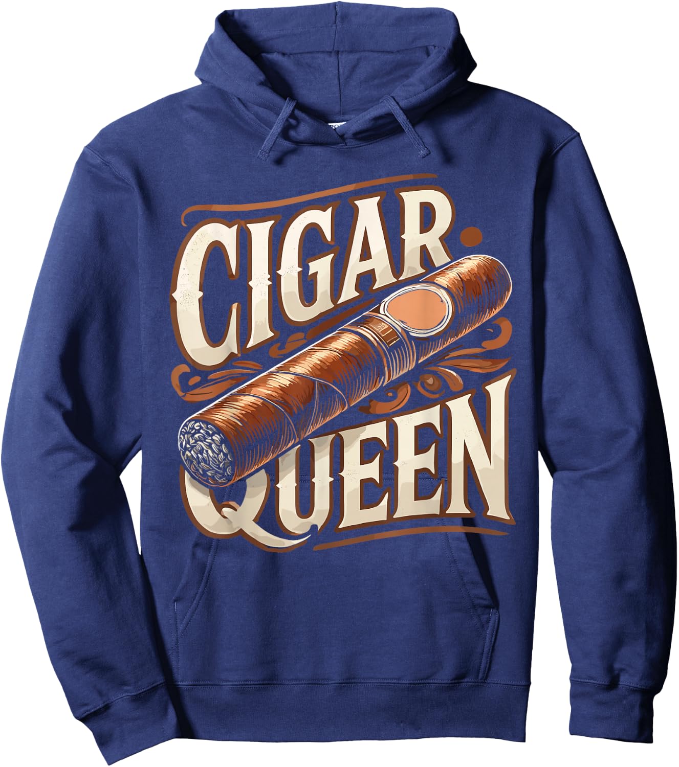 Smoke Smoking Cigar Queen Hoodie - Hoodie | Navy