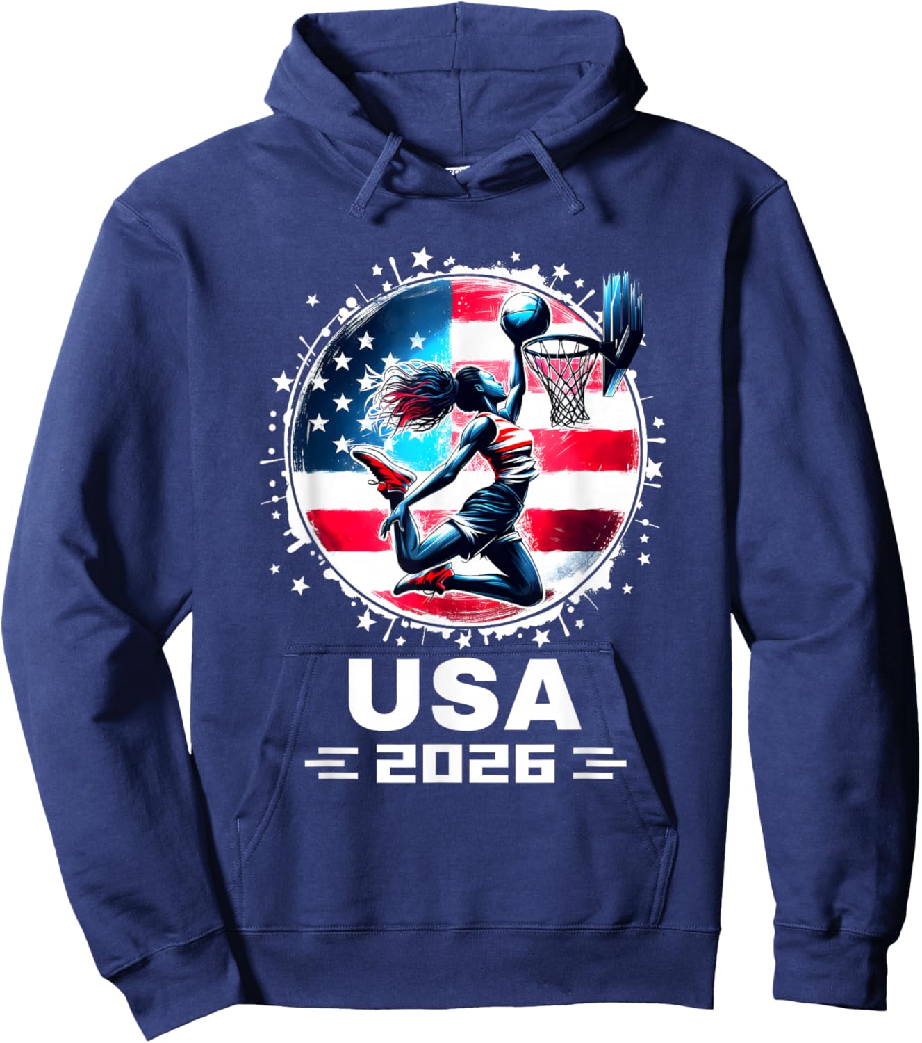 Women Basketball Shirt 2026 Basketball Player 2026 USA 2026 Hoodie - Hoodie | Navy
