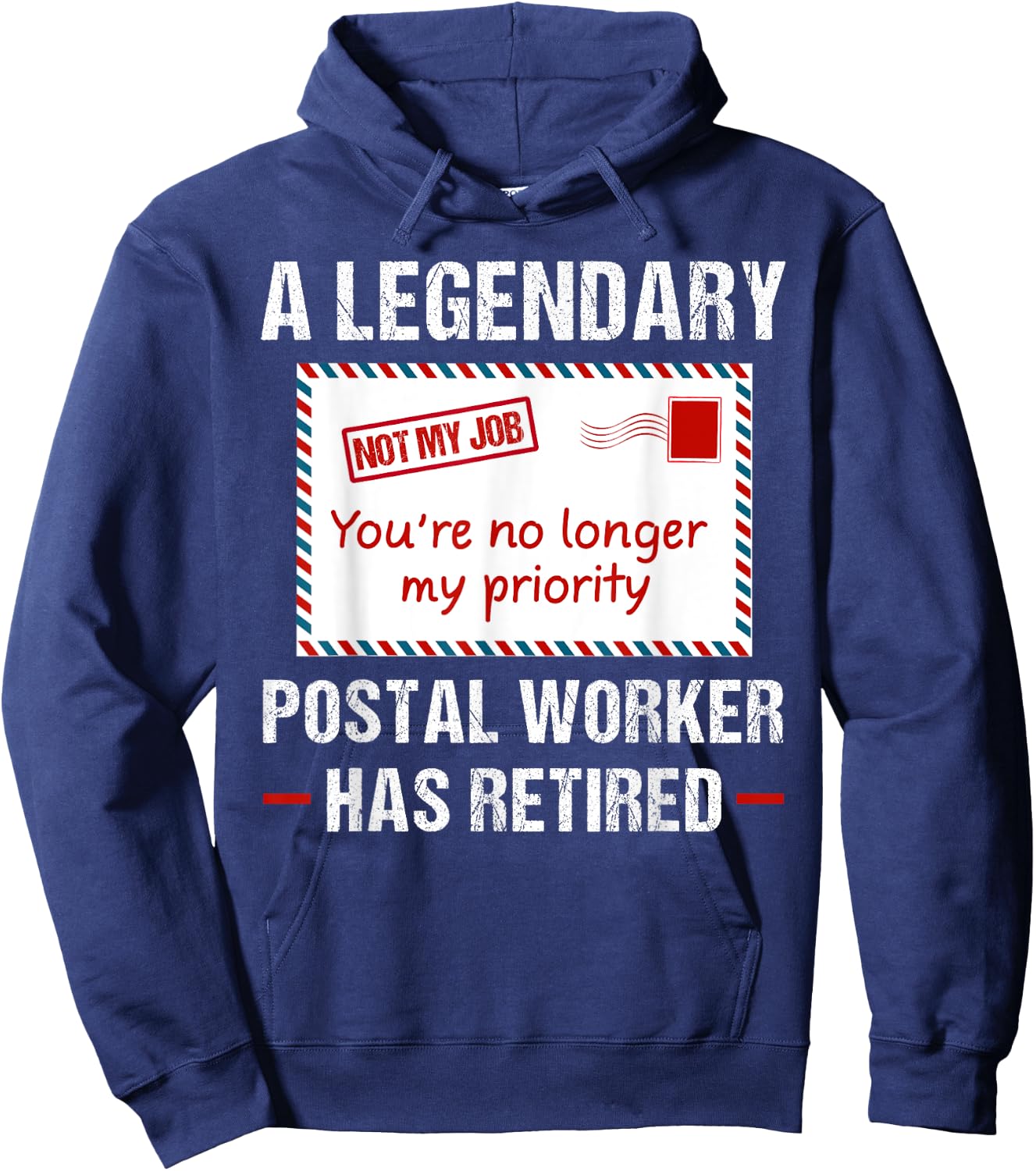 Postal Worker Retired 2023 Postman Retirement Mail Carrier Hoodie - Hoodie | Navy