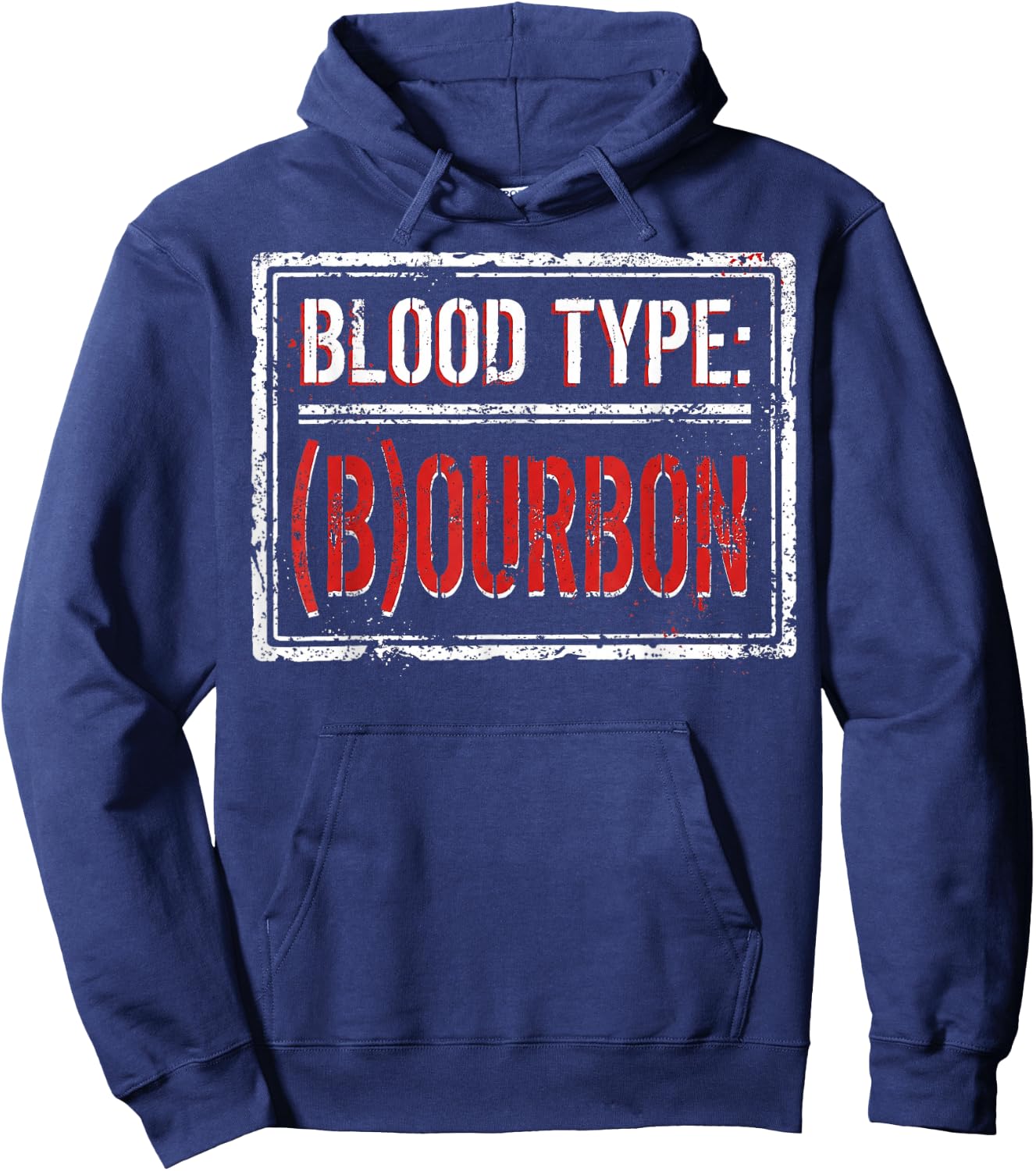 My Blood Type is Bourbon Funny Drinking Joke & Women Hoodie - Hoodie | Navy