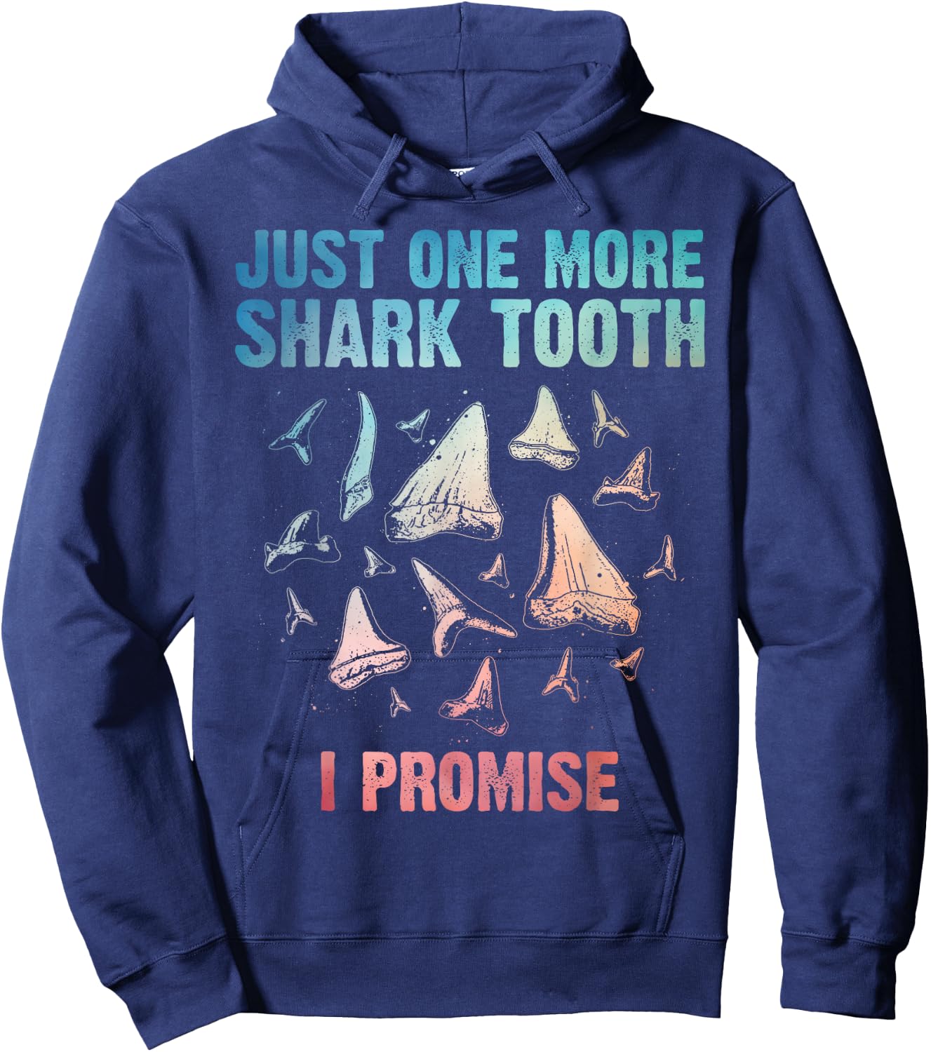 Cool Shark Teeth Art Women Megalodon Tooth Hunting Hoodie - Hoodie | Navy