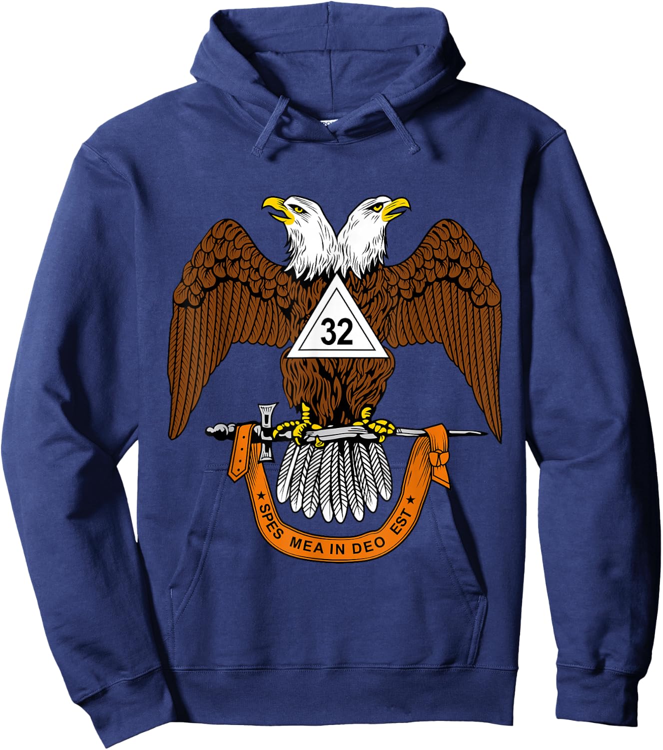 32nd Degree Mason T Shirt Masonic Scottish Rite Down Hoodie - Hoodie | Navy