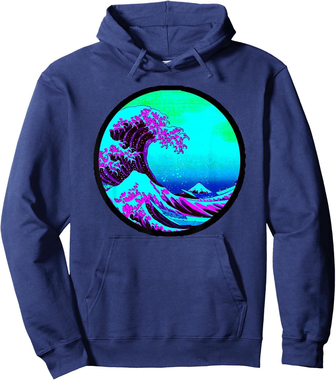Wave of Kanagawa Japanese Retro Print Ukiyo-e Artist Hokusai Hoodie - Hoodie | Navy