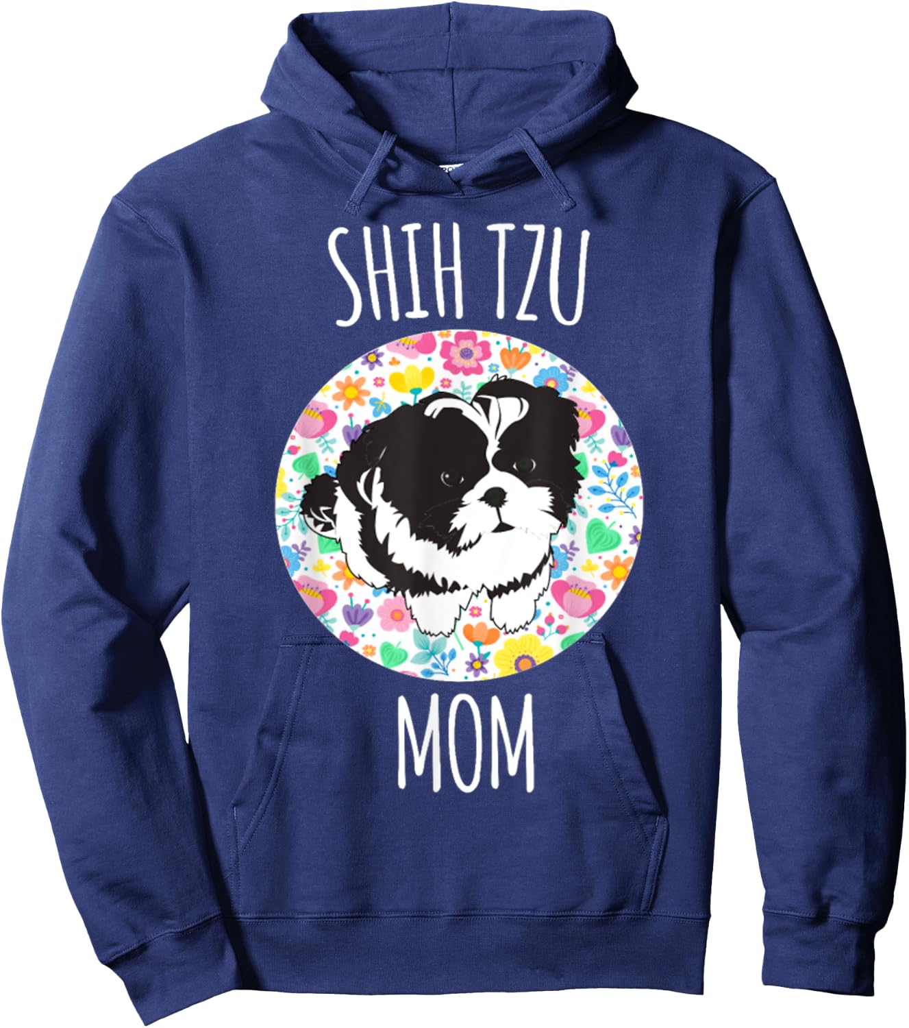 Shih Tzu Puppy - Shih Tzu Mom Mama Hoodie - Hoodie | Navy