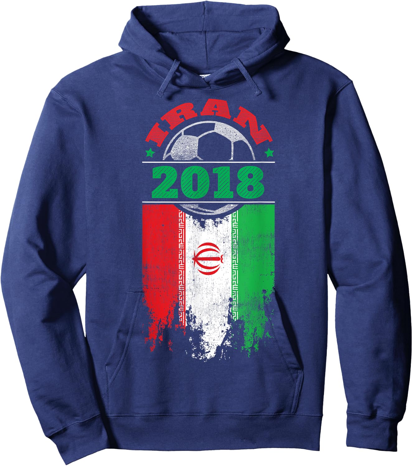Iran 2018 Soccer Iranian Flag Shirt Fan Gift Hoodie - Hoodie | Navy
