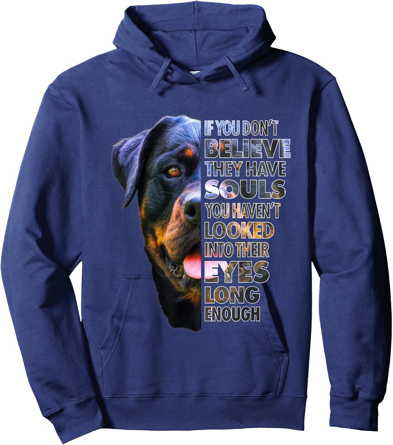 Rottweiler Soul I Love Rotties Dog Lover Hoodie - Hoodie | Navy
