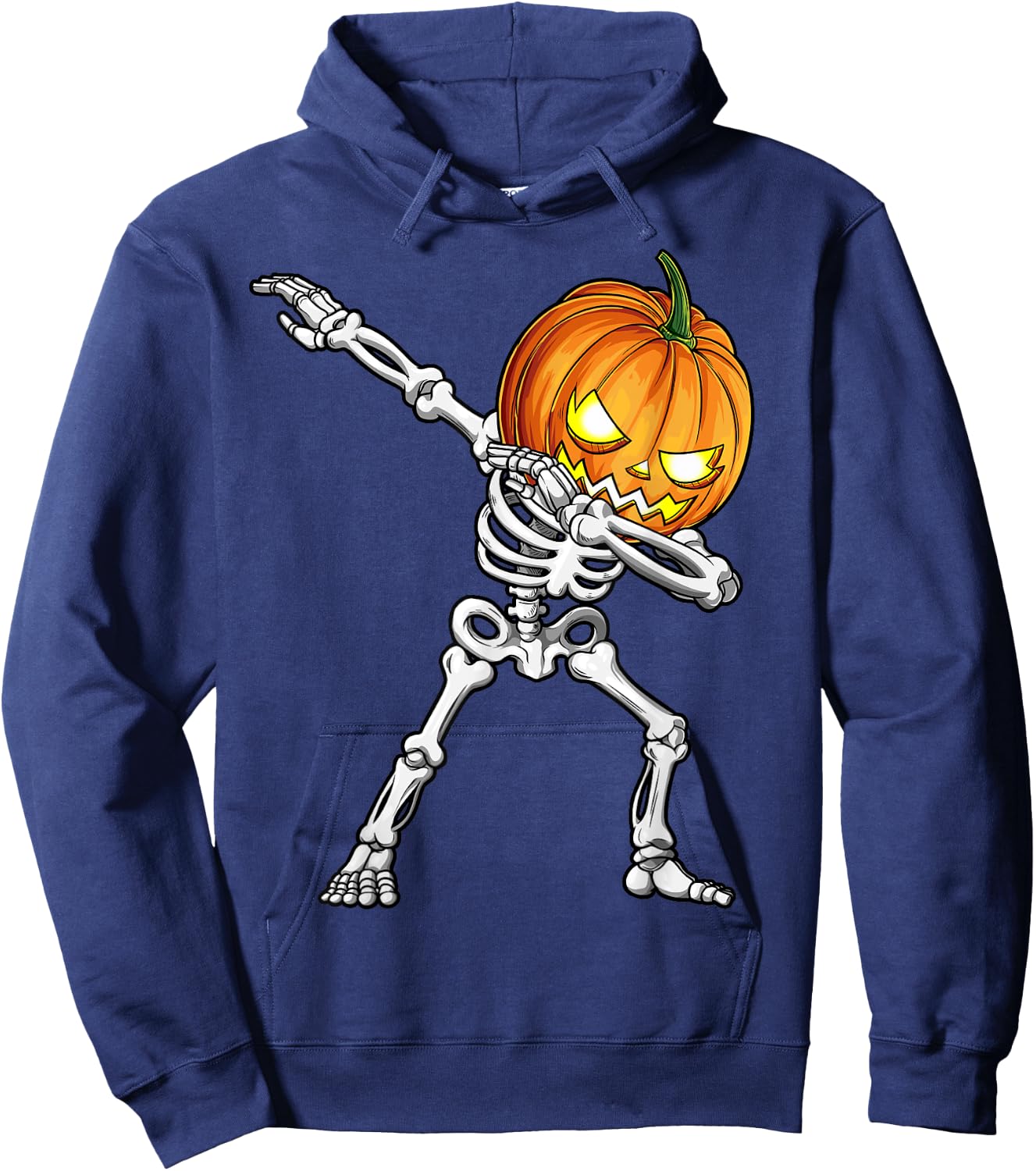 Halloween Boys Dabbing Skeleton Scary Pumpkin Jack O Lantern Hoodie - Hoodie | Navy