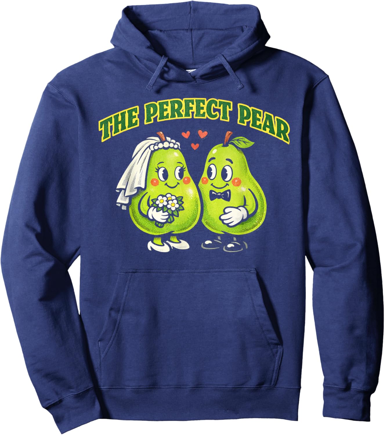 Perfect Pear Bridal Shower Matching Bride and Groom Fruit Hoodie - Hoodie | Navy