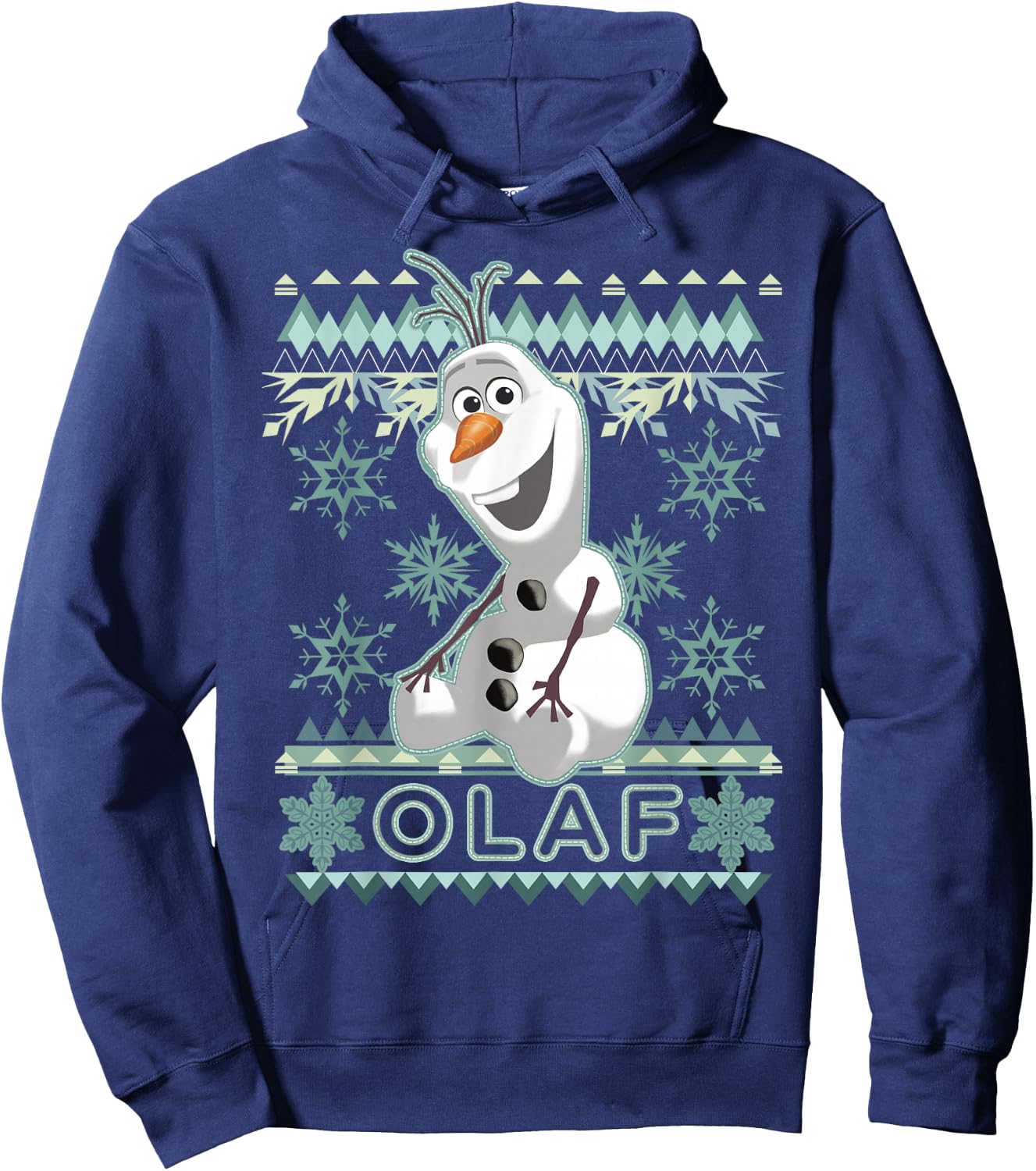Disney Frozen Olaf Vintage Ugly Christmas Sweater Hoodie - Hoodie | Navy