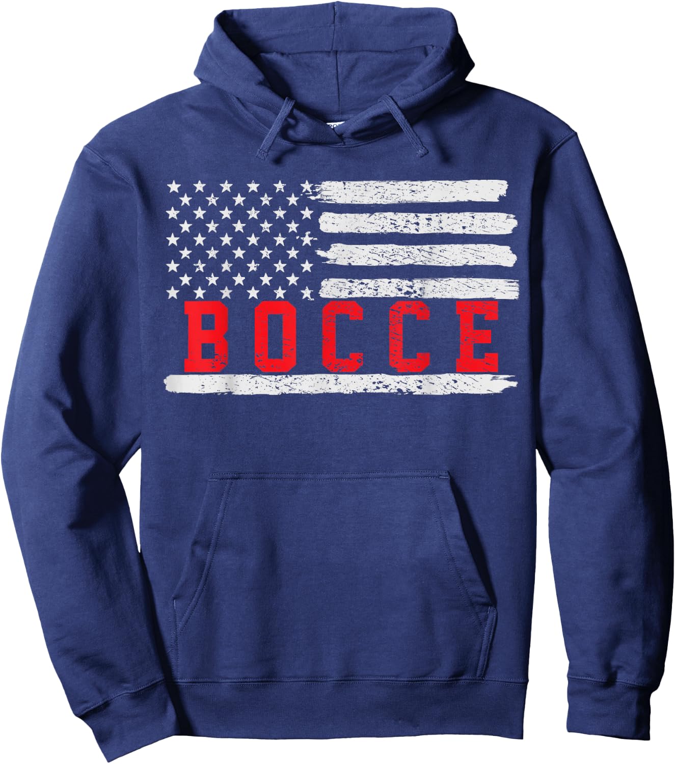 Bocce USA Flag Hoodie - Hoodie | Navy