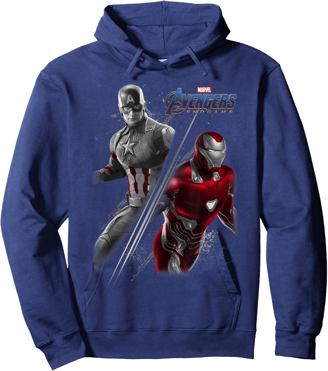 Marvel Avengers Endgame Captain America Iron Man Poster Hoodie - Hoodie | Navy