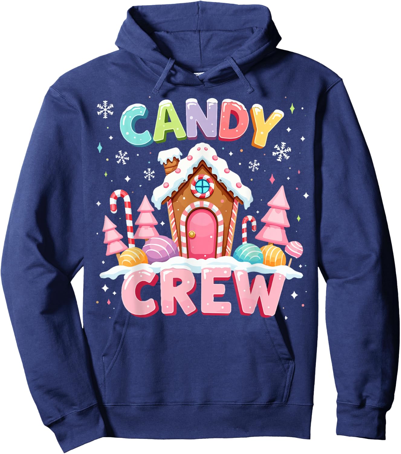 Candy Land Candy Crew Decorations Sweetie Candy Squad Xmas Hoodie - Hoodie | Navy