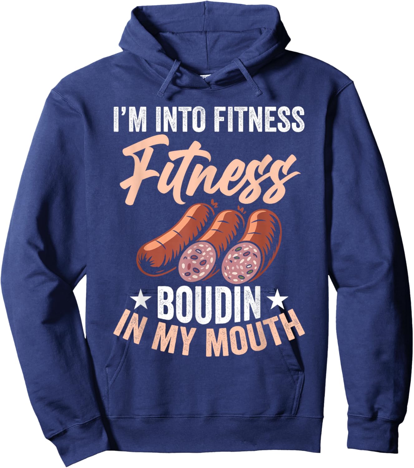 Boudin Snack Food Meal Louisianan Food Fitness Boudin Hoodie - Hoodie | Navy