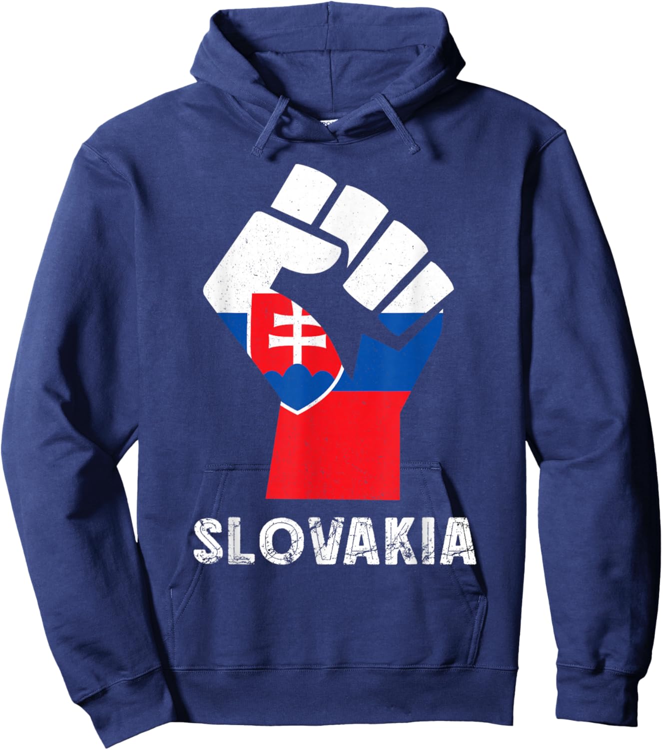 Slovakian Roots Handfist Slovakian Flag Slovakia Slovak Hoodie - Hoodie | Navy