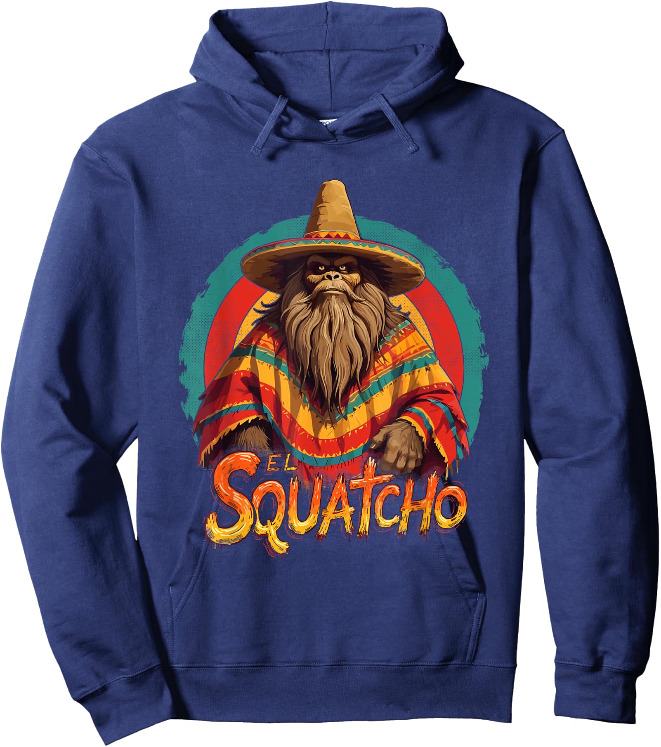 Bigfoot Sasquatch El Squatcho Hoodie - Hoodie | Navy