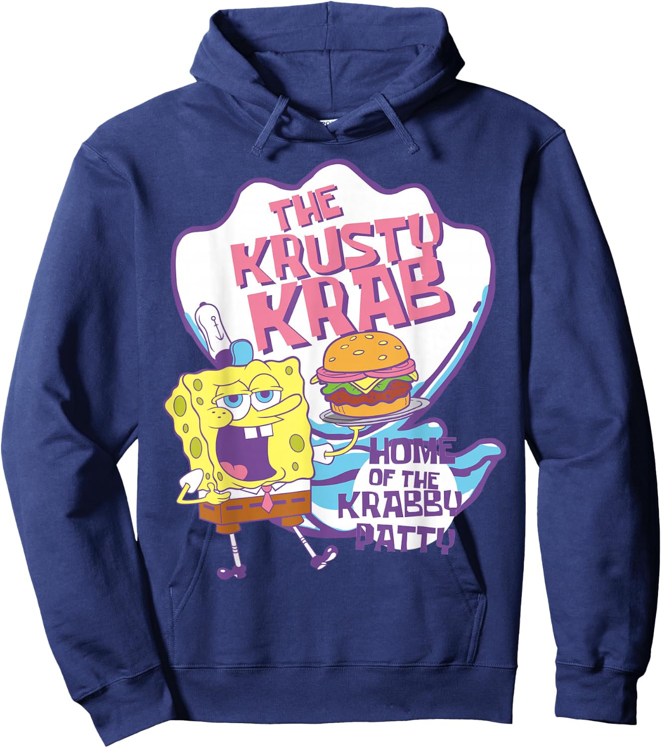 Spongebob Squarepants Pastel Krusty Krab Hoodie - Hoodie | Navy