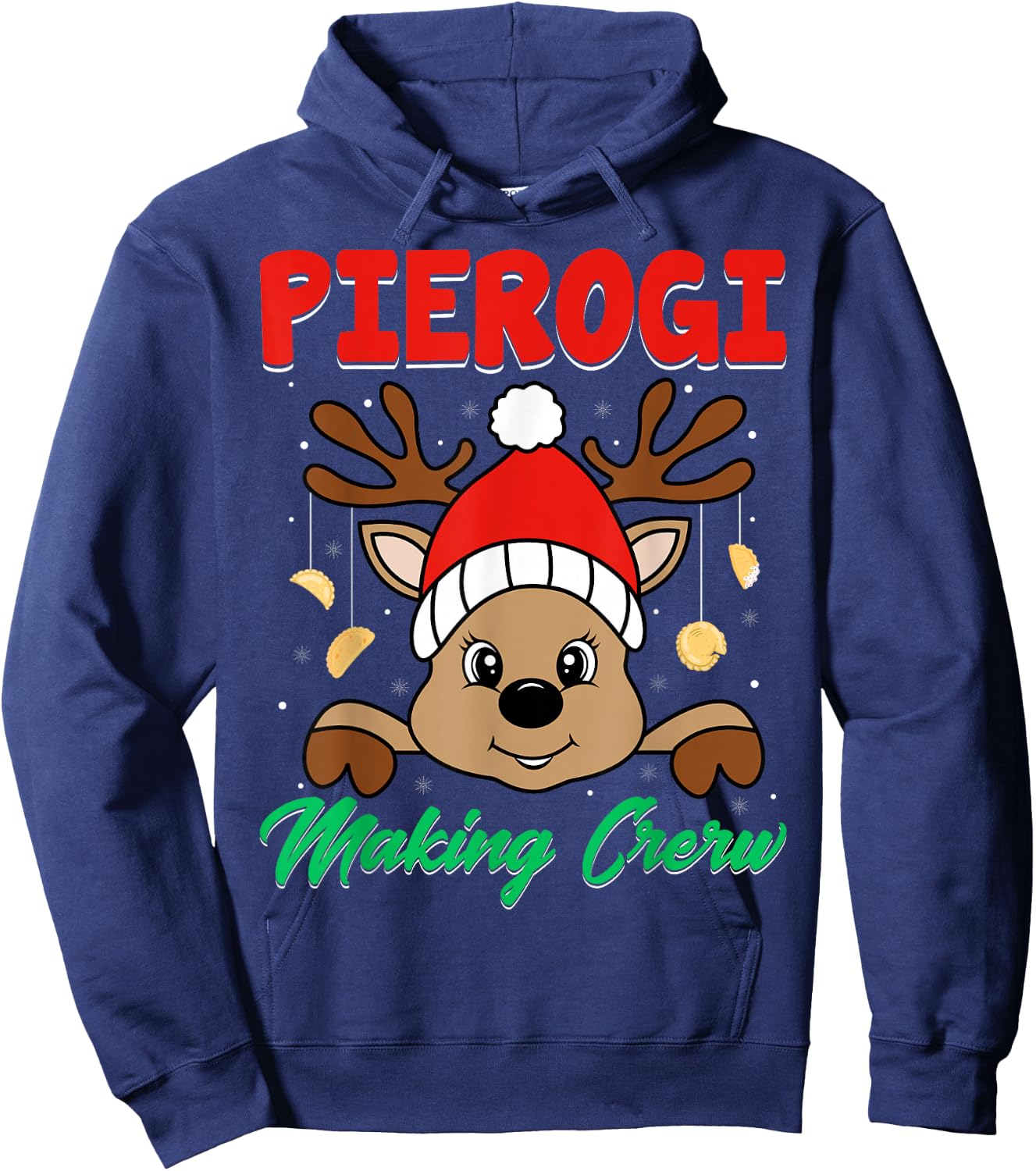 Pierogi Making Crew - Polish Food Pierogi Lover Christmas Hoodie - Hoodie | Navy