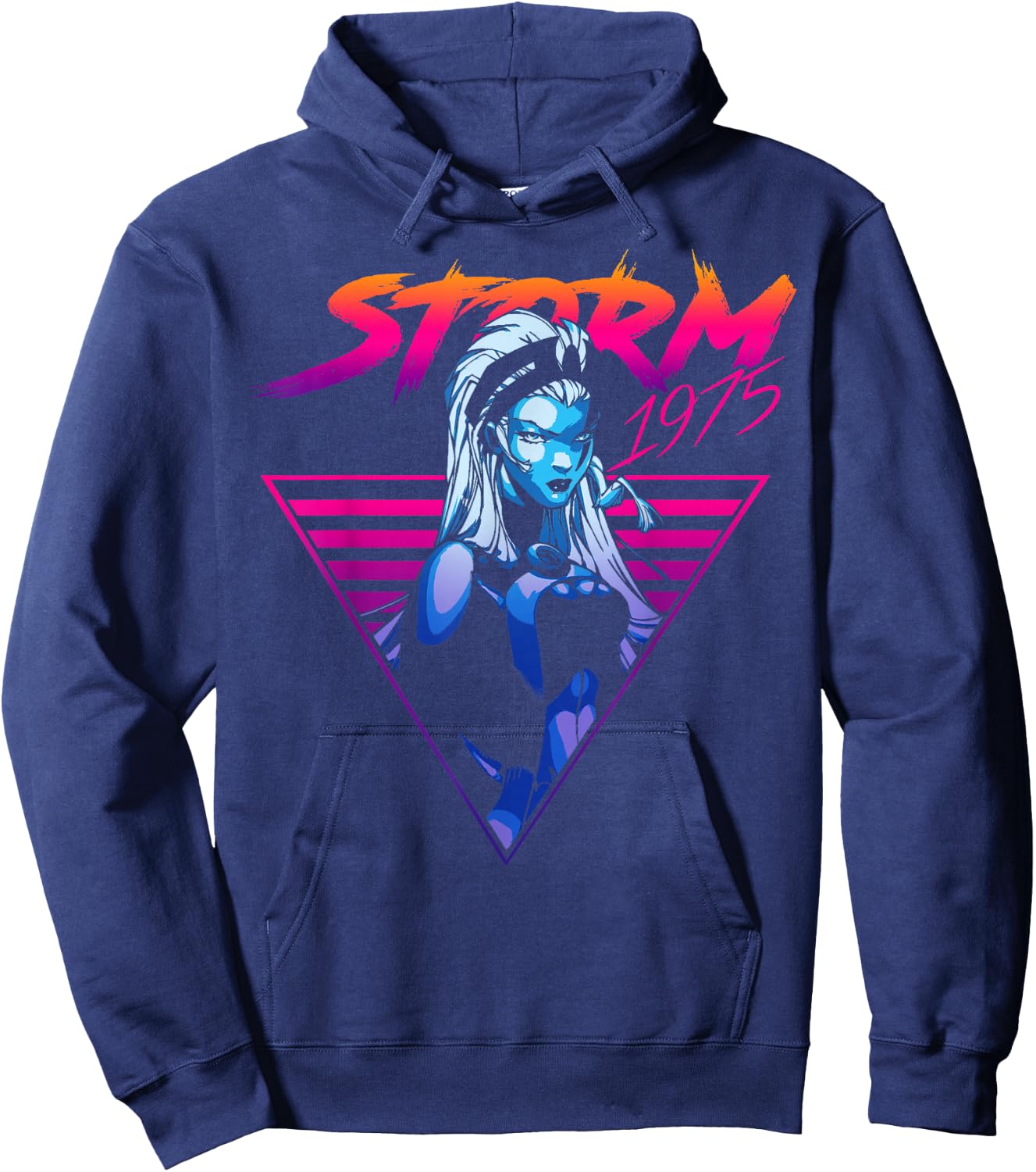 Marvel X-Men Storm 80's Retro Triangle Gradient Hoodie - Hoodie | Navy