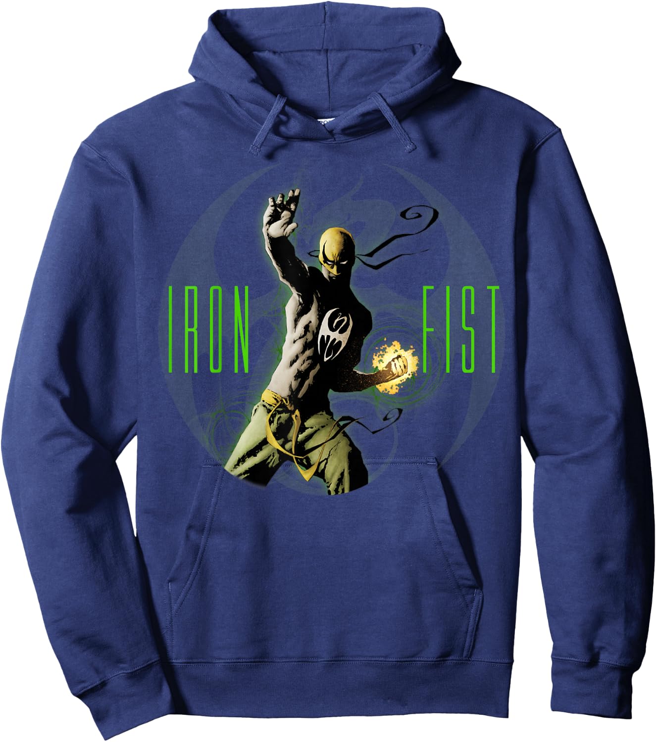 Marvel Iron Fist The Living Weapon Fist Power Up Hoodie - Hoodie | Navy