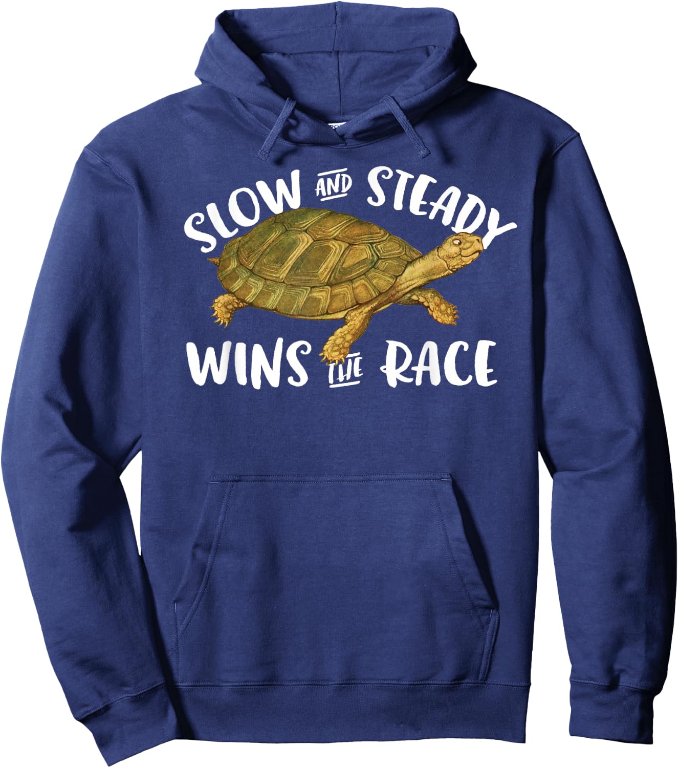 Slow and Steady Wins the Race Tortoise and the Hare Fable Hoodie - Hoodie | Navy