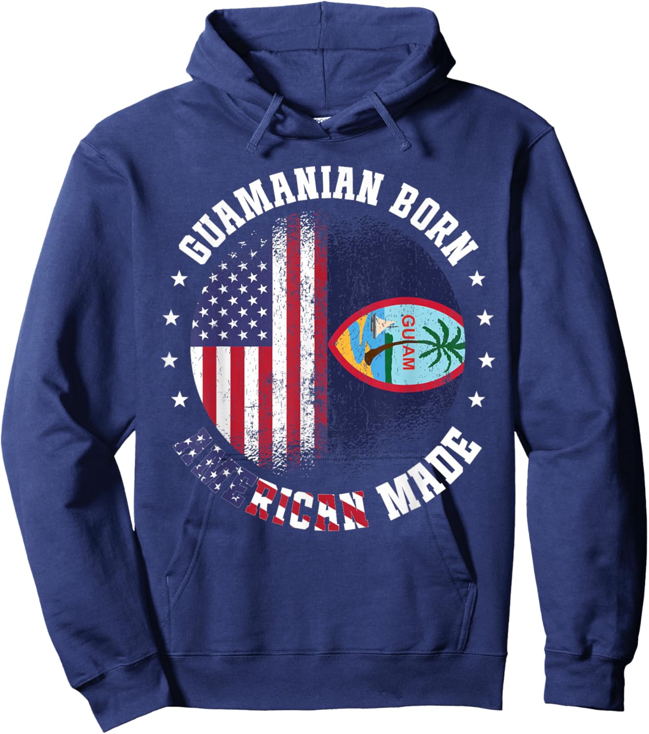 Guamanian Flag American US Flag Outfit for Guam Hoodie - Hoodie | Navy