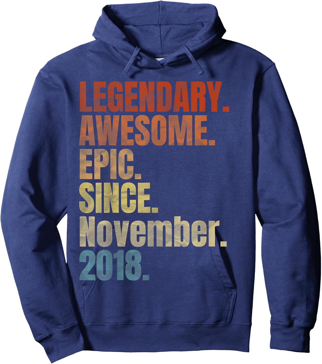 Retro Legendary Since November 2018 T Shirt 1 Years Old Hoodie - Hoodie | Navy