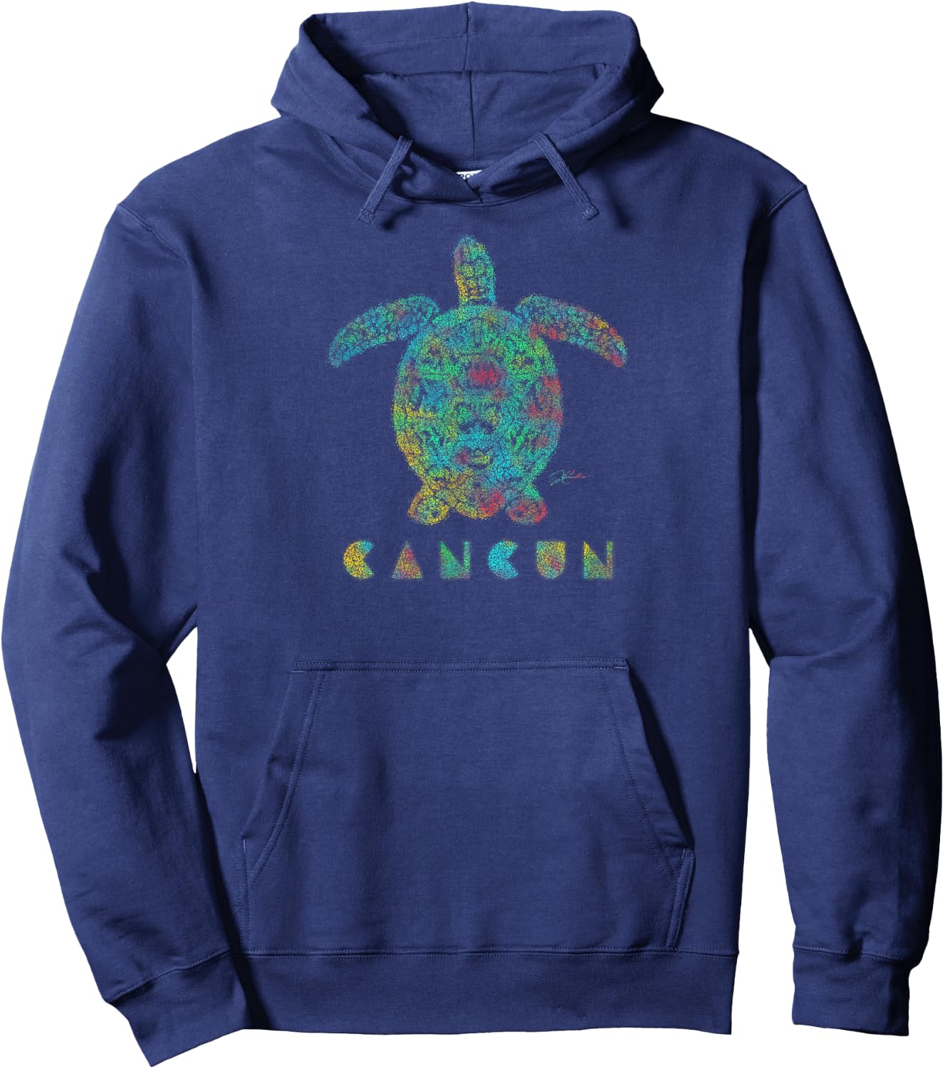 JCombs: Cancun Sea Turtle Hoodie - Hoodie | Navy