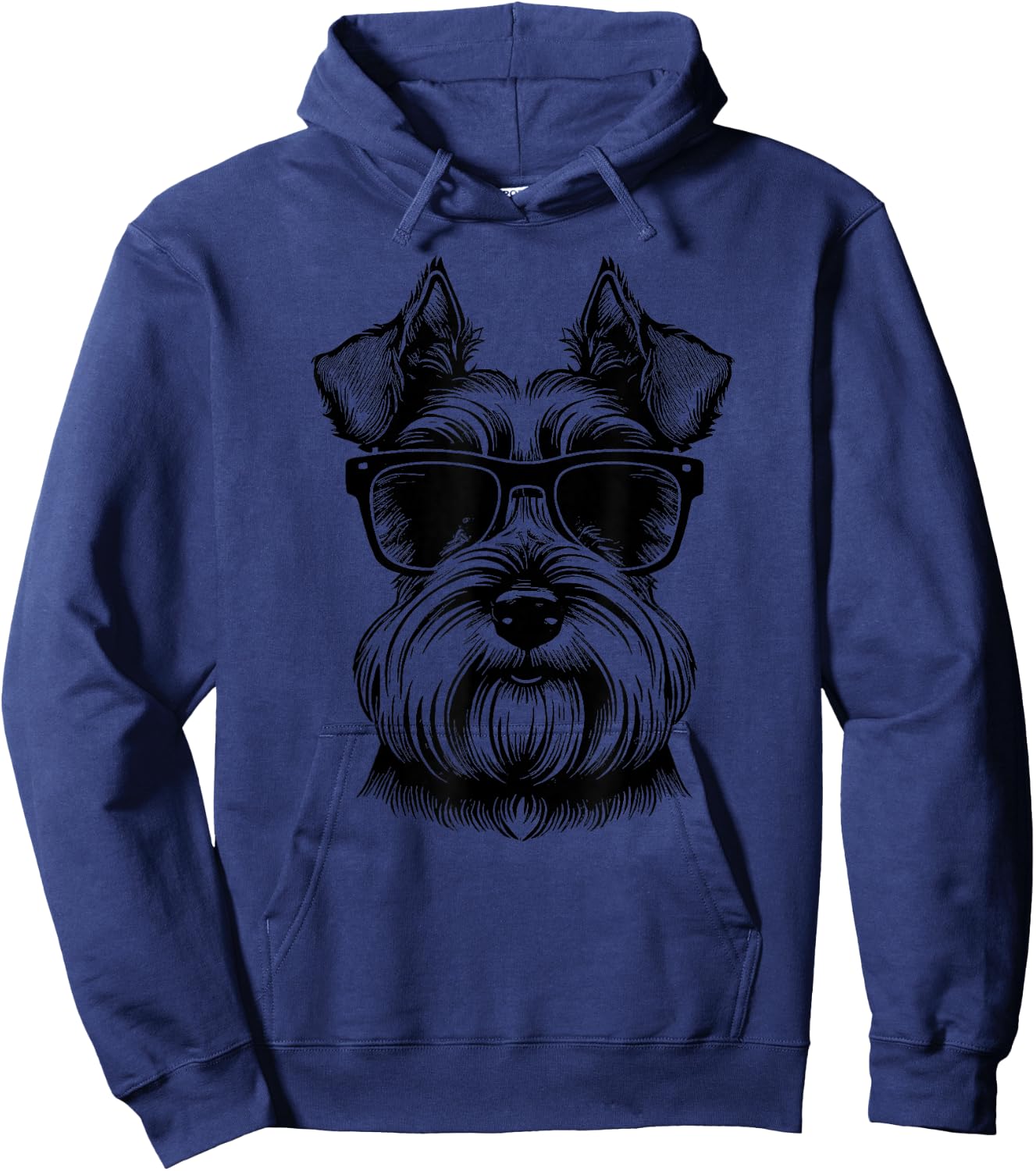 Miniature Schnauzer Miniature Schnauzer dog with sunglasses Hoodie - Hoodie | Navy