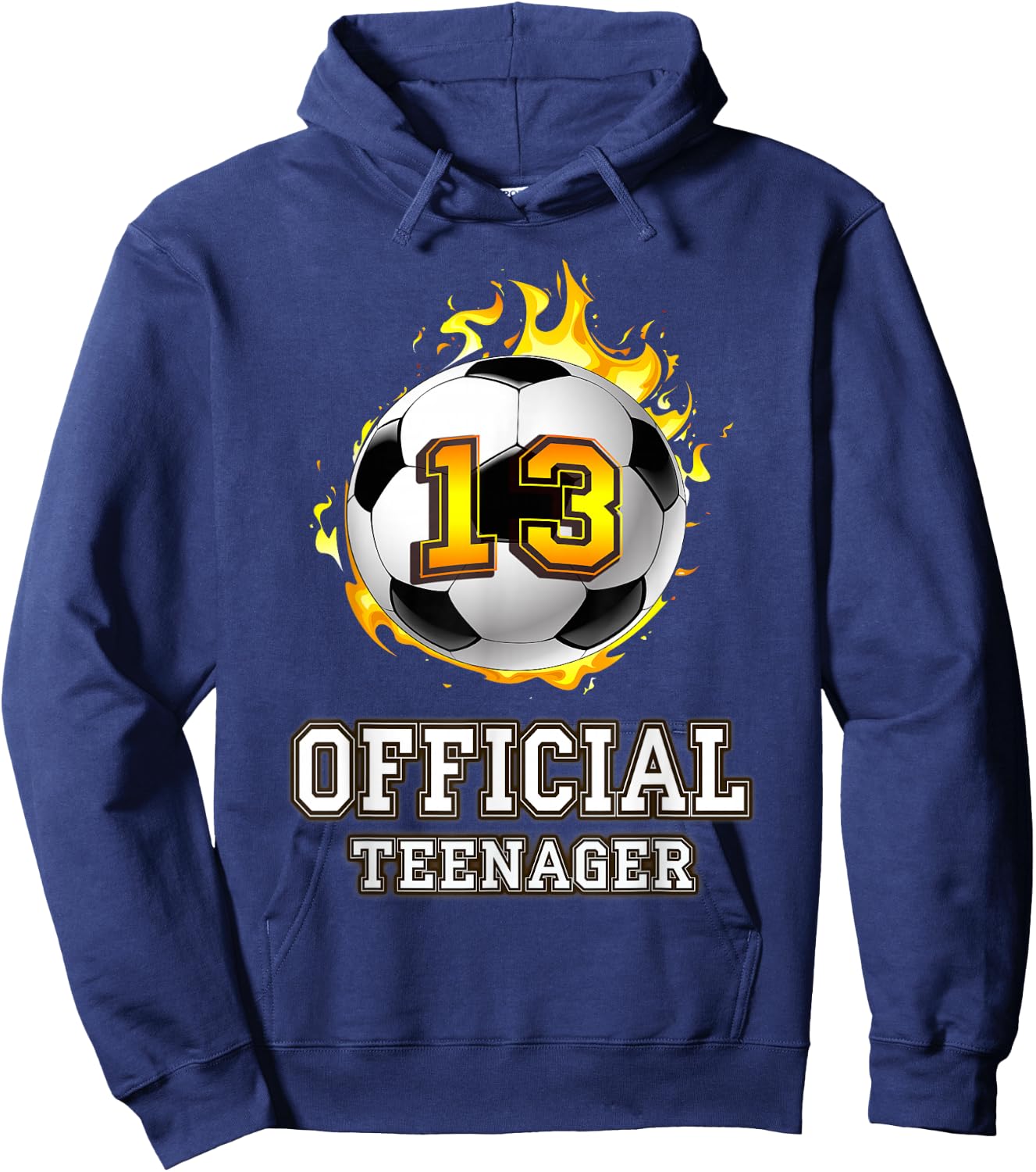 Official Teenager Soccer 13th Birthday Football Gift Hoodie - Hoodie | Navy