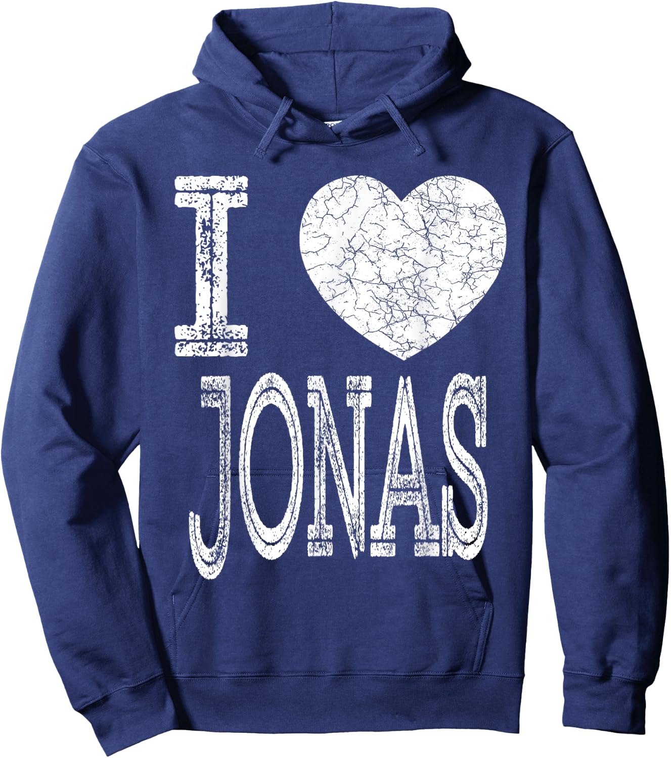 I Love Jonas Valentine Boyfriend Son Boy Heart Husband Name Hoodie - Hoodie | Navy