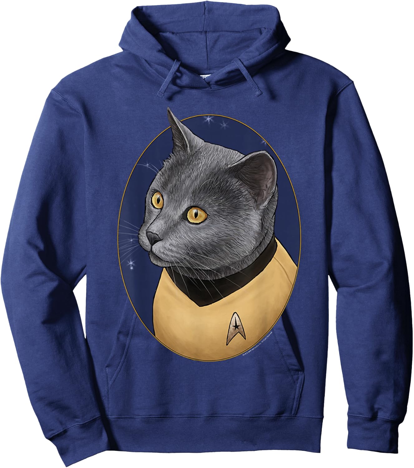 Star Trek: The Original Series Ensign Chekov Cat Portrait Hoodie - Hoodie | Navy