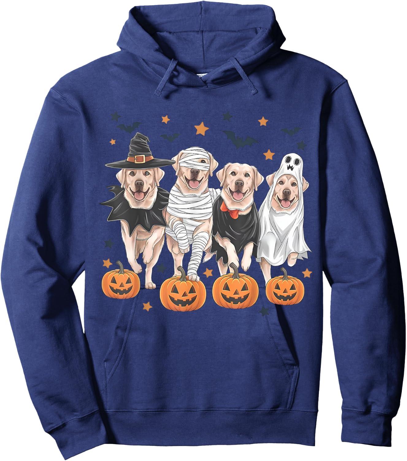 Retro Witch Labrador Retriever Halloween Labrador Dog Lover Hoodie - Hoodie | Navy