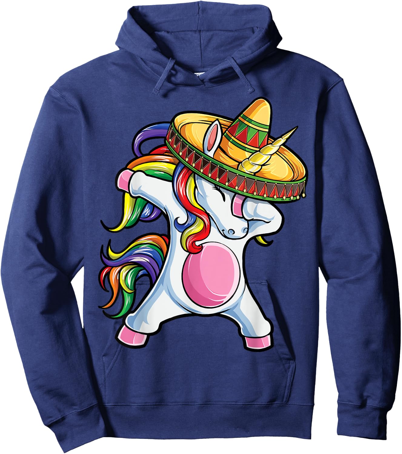 Dabbing Unicorn Shirt Cinco de Mayo Kids Girls Women Mexican Hoodie - Hoodie | Navy
