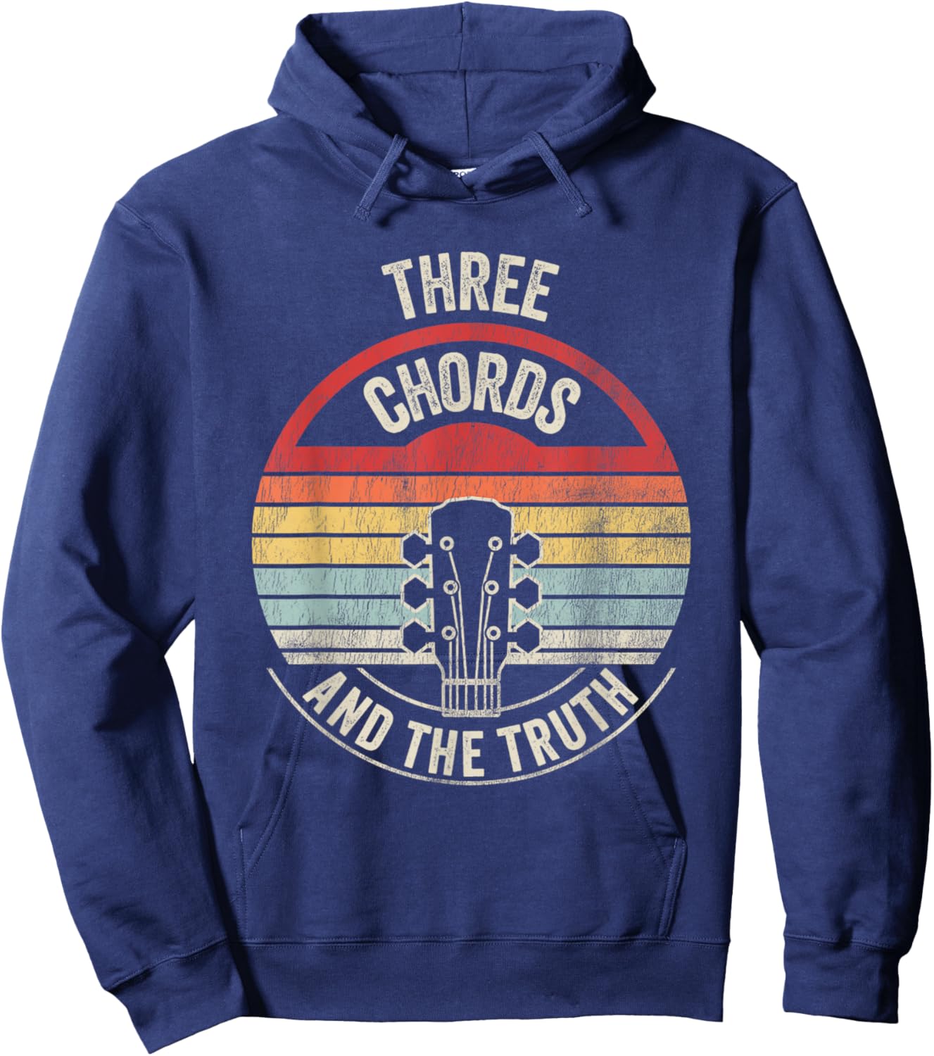 Three Chords And The Truth Guitar Hoodie - Hoodie | Navy