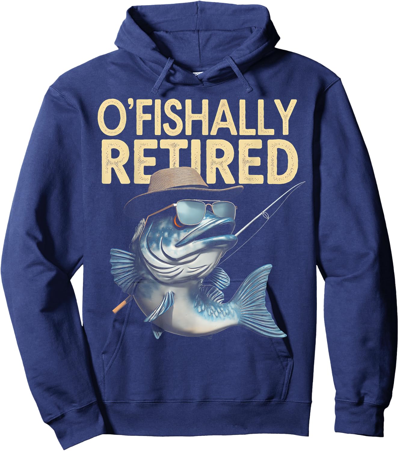 Retirement Fishing Shirt Fisherman Retirement Gift Hoodie - Hoodie | Navy