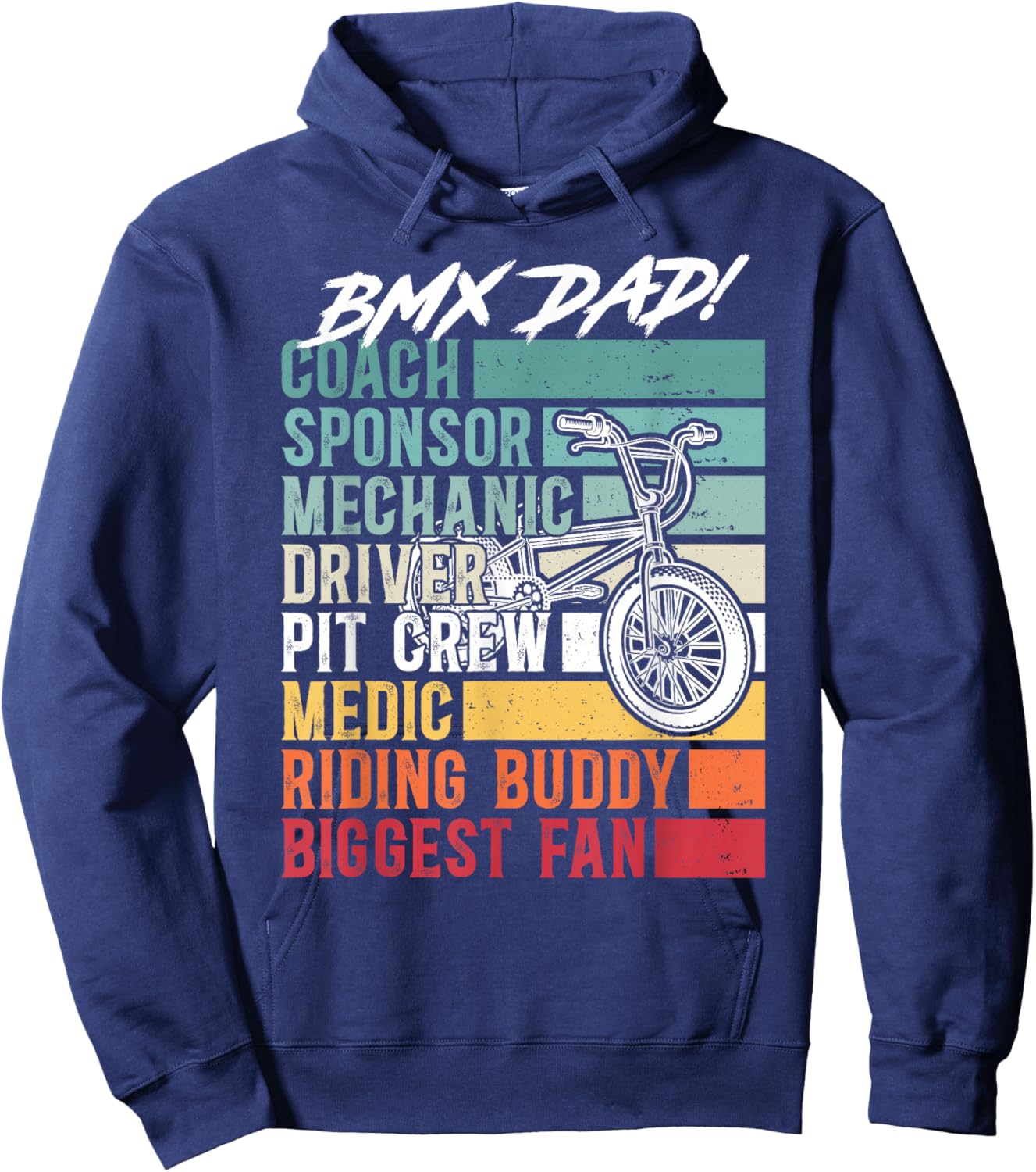 BMX Dad of A BMX Rider Dad Definition BMX Father Hoodie - Hoodie | Navy