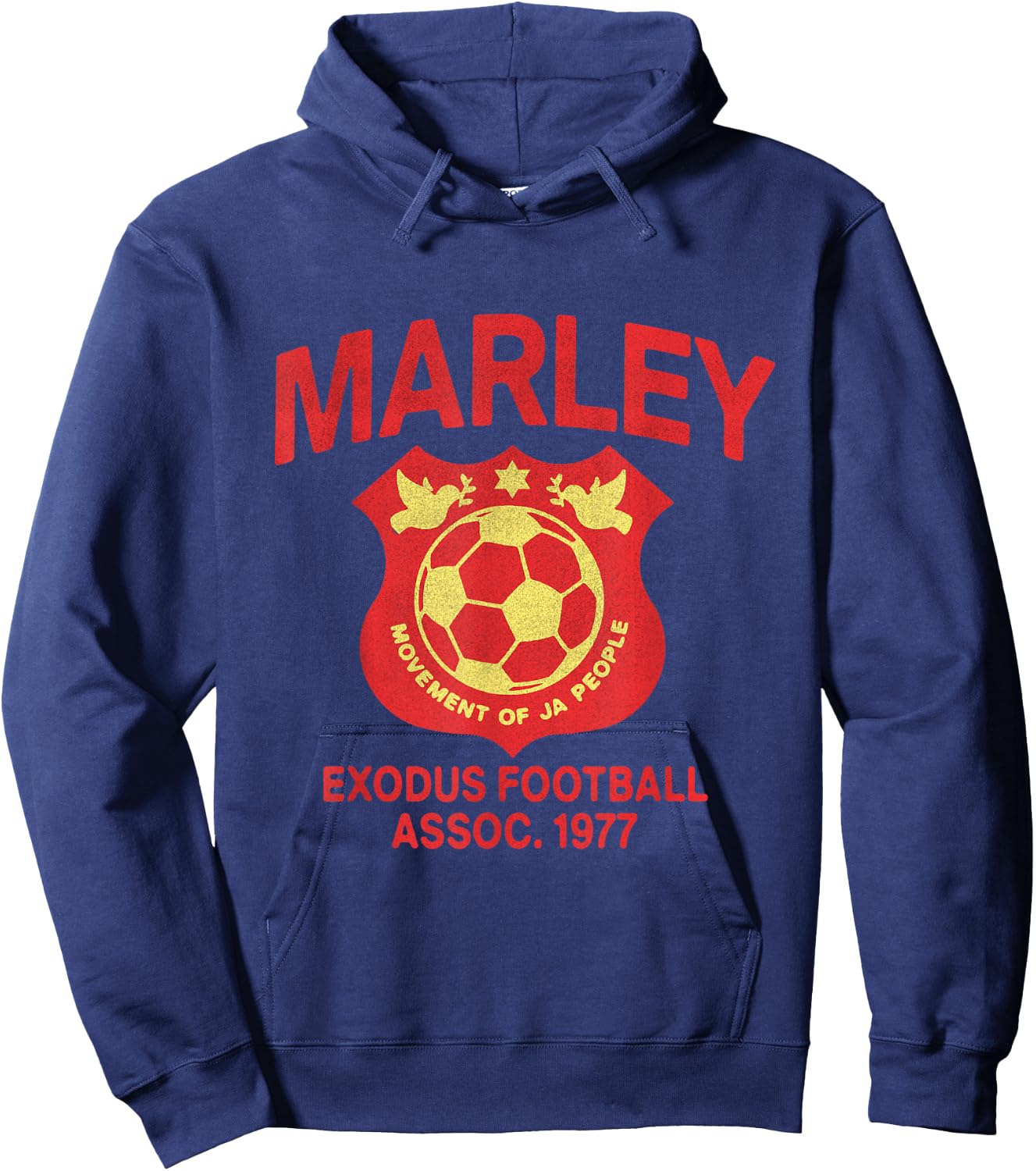 Official Bob Marley Exodus Football Assoc Soccer Hoodie - Hoodie | Navy