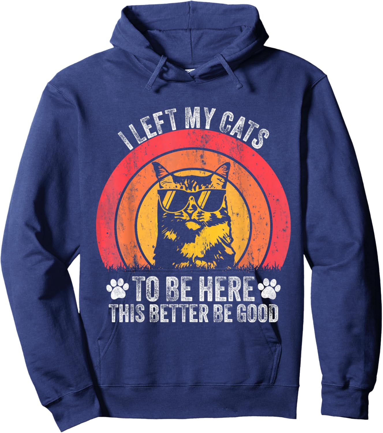 Funny Vintage Hoodie - Hoodie | Navy