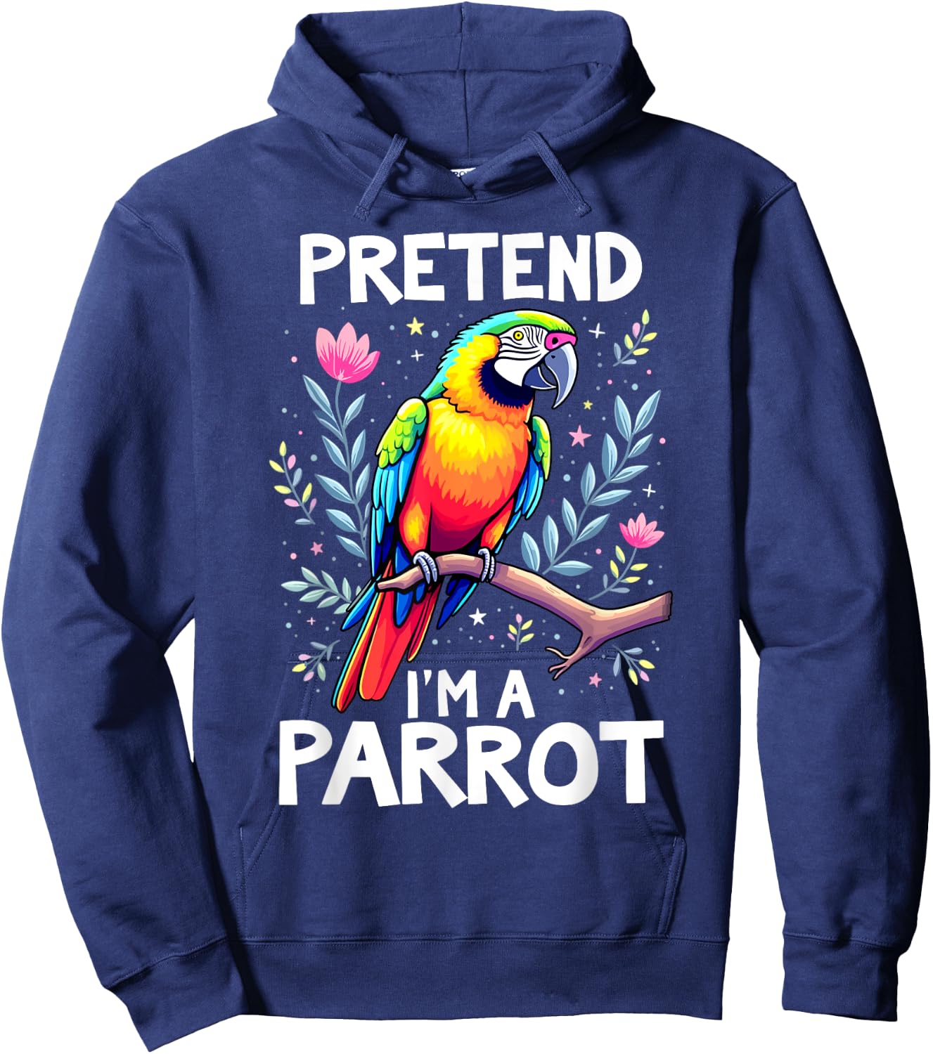 Pretend I'm A Parrot Costume Hoodie - Hoodie | Navy