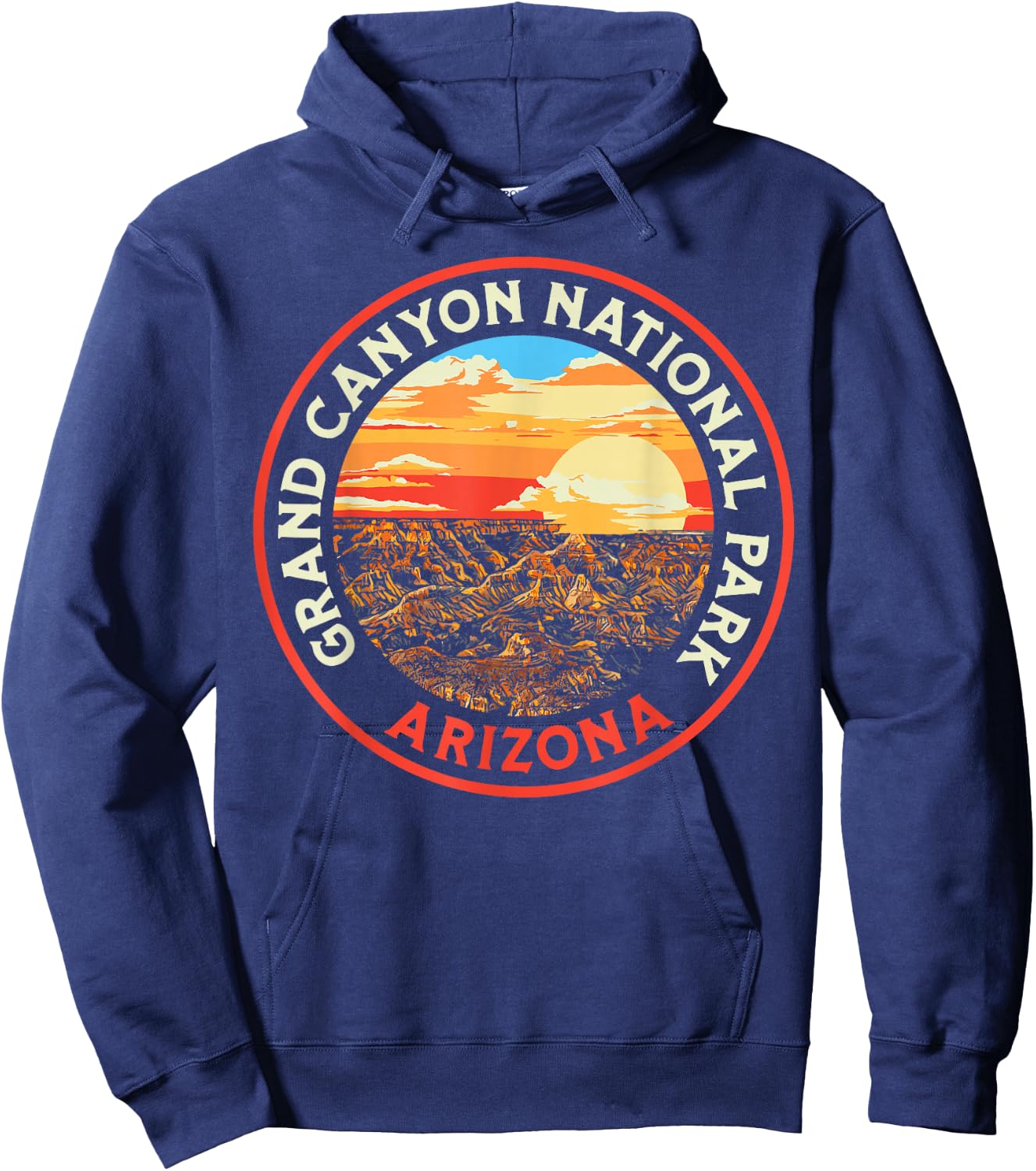 Vintage Grand Canyon National Park Retro 80s Graphic Hoodie - Hoodie | Navy