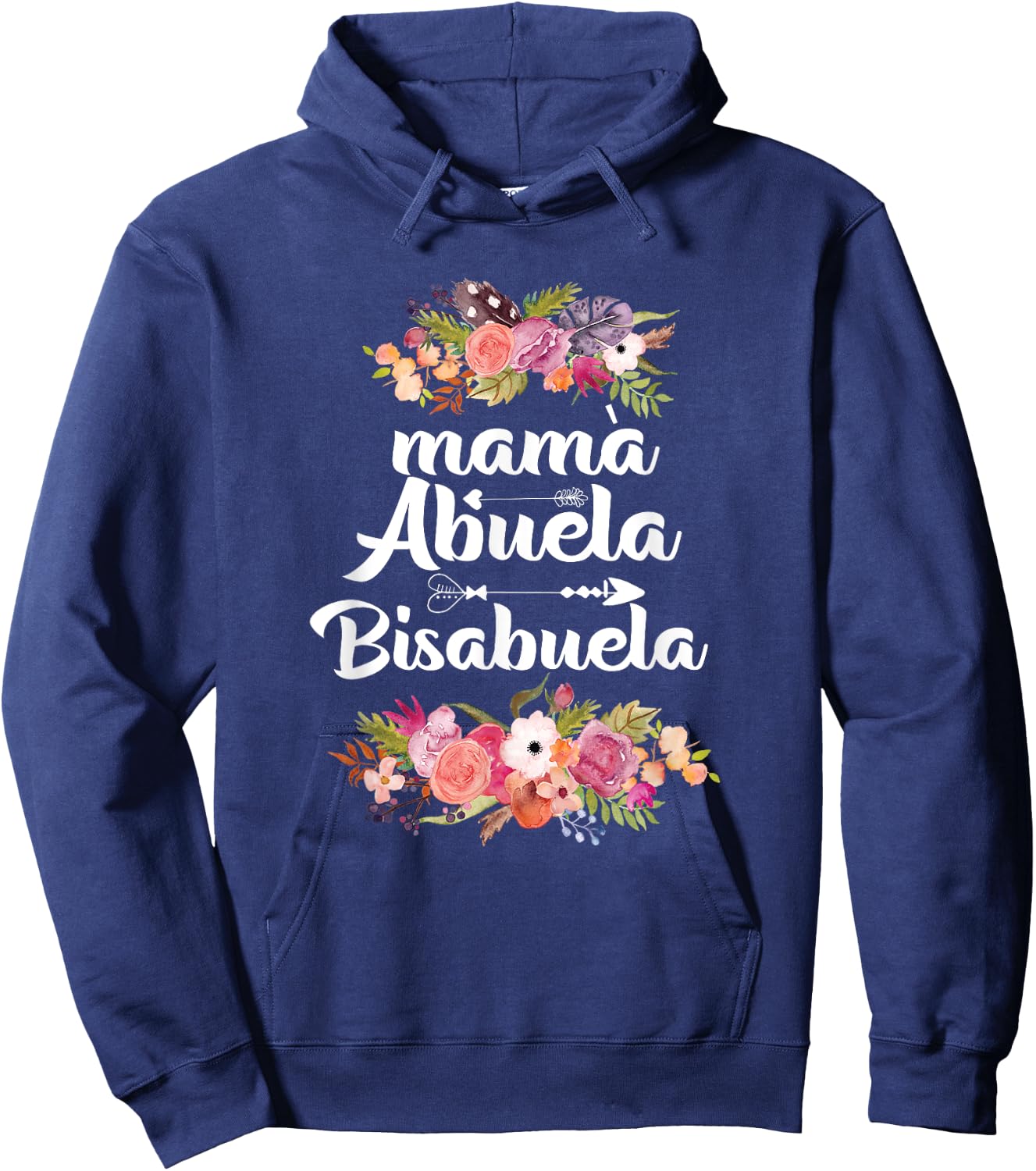 Funny Mama Abuela Bisabuela Spanish Mother's Day Hoodie - Hoodie | Navy