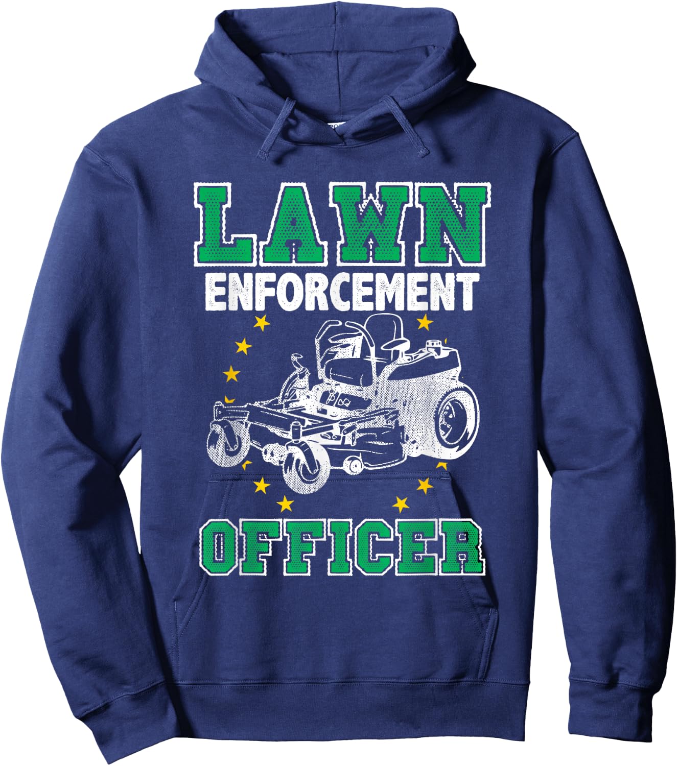 Lawn Enforcement Officer | Lawn Ranger Mower Hoodie - Hoodie | Navy