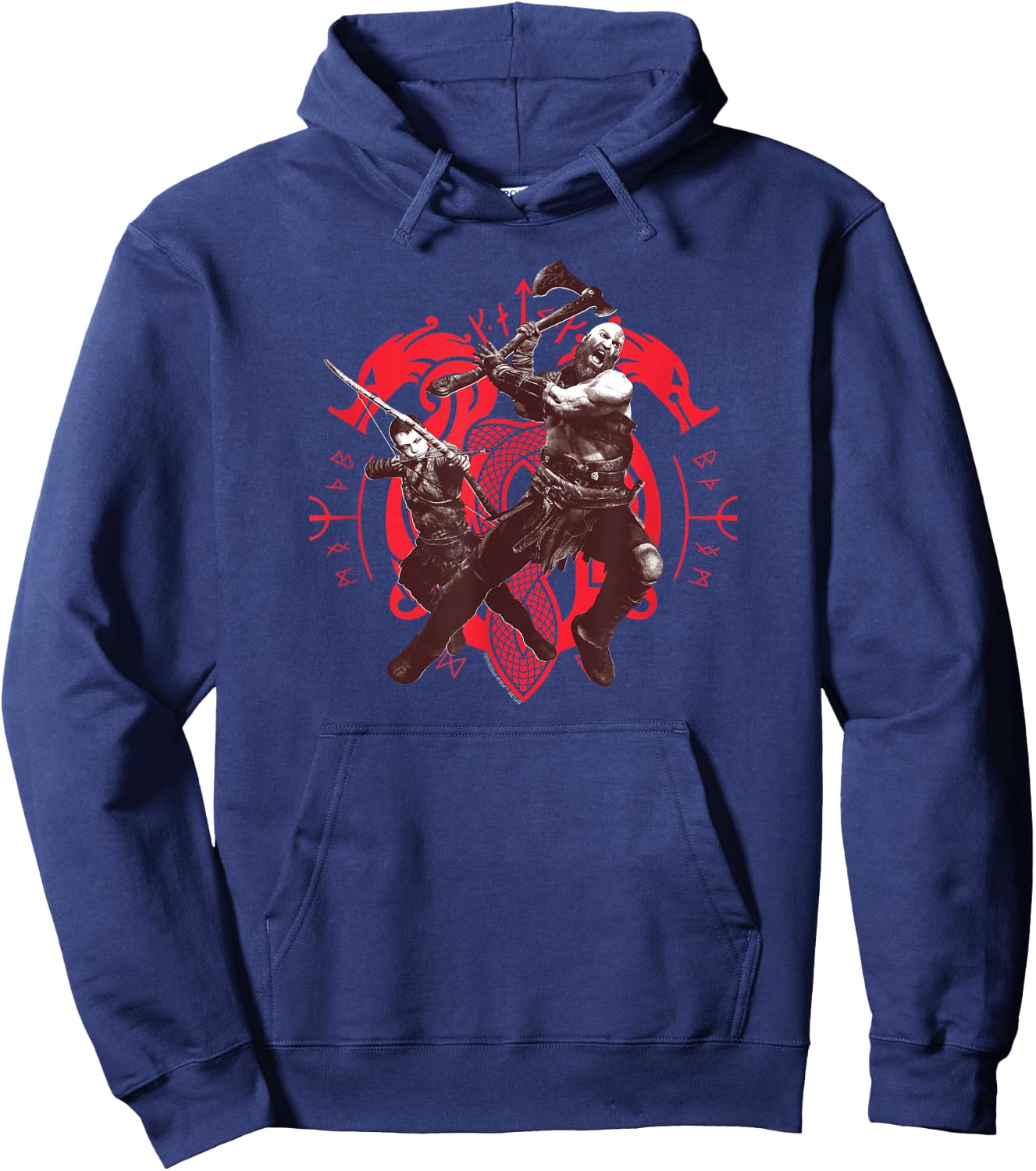 God of War Kratos and Atreus Norse Hoodie - Hoodie | Navy