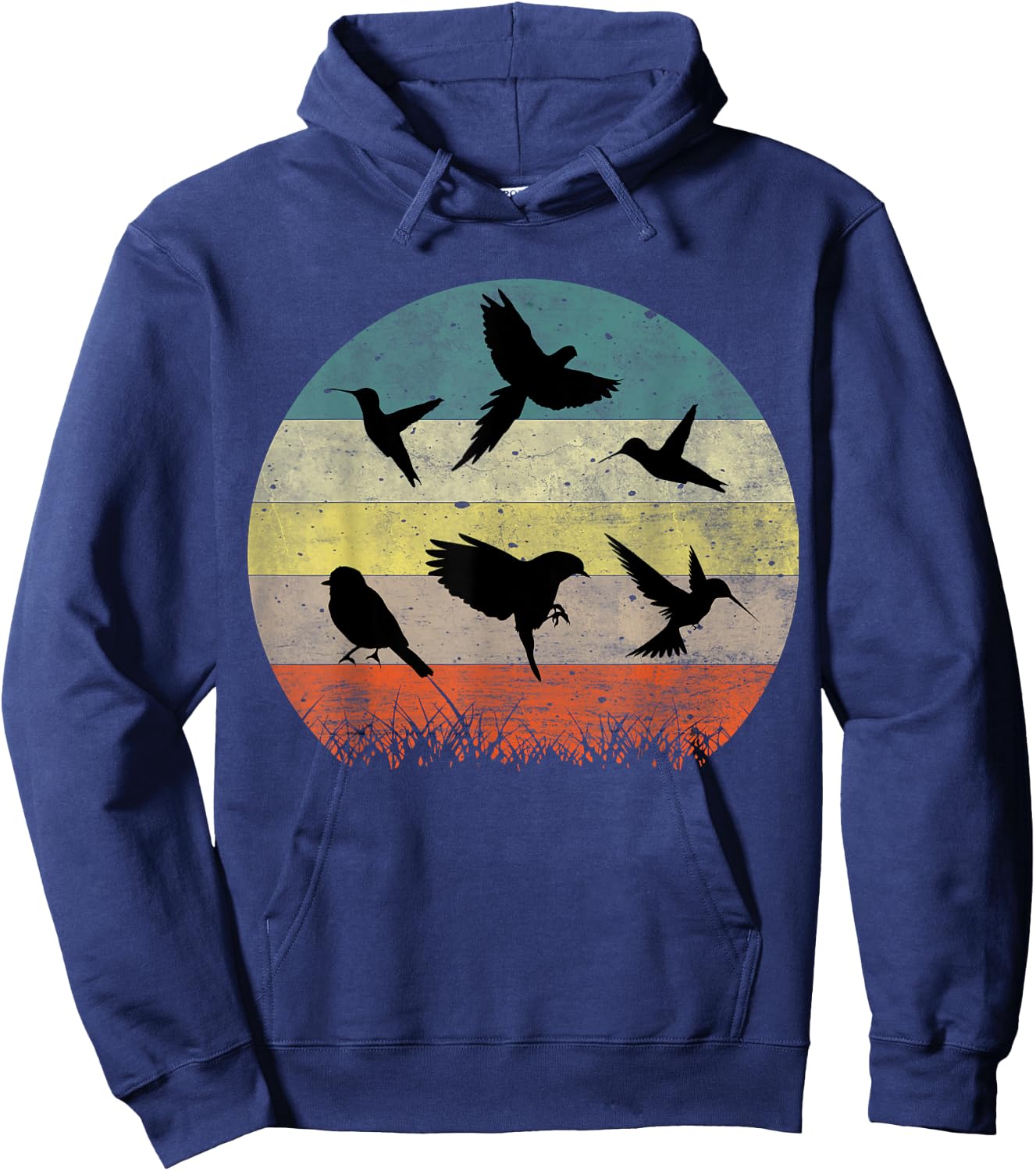 Vintage Birding Bird Watching Funny Bird Watcher Bird Hoodie - Hoodie | Navy