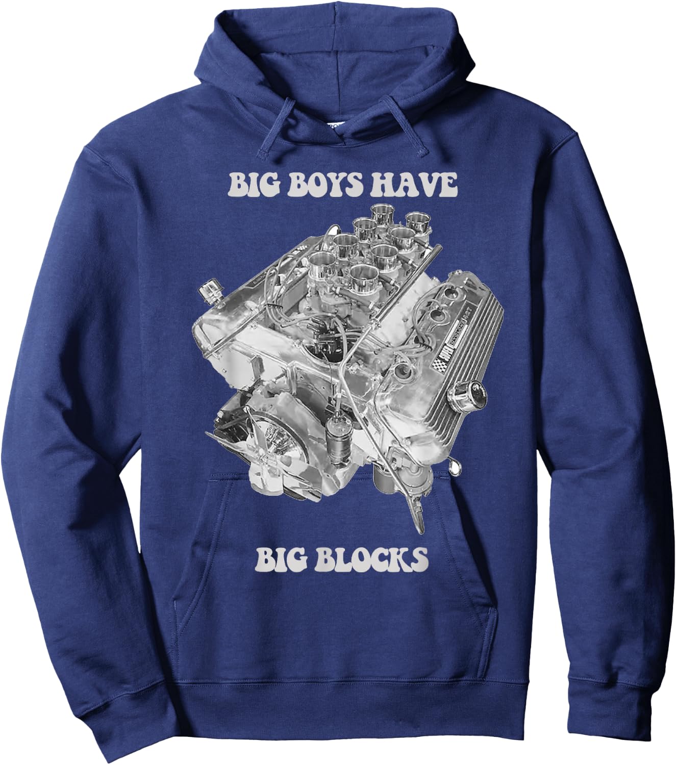 Big Boys Have Big Blocks 427 Engine Series Retro Logo Hoodie - Hoodie | Navy