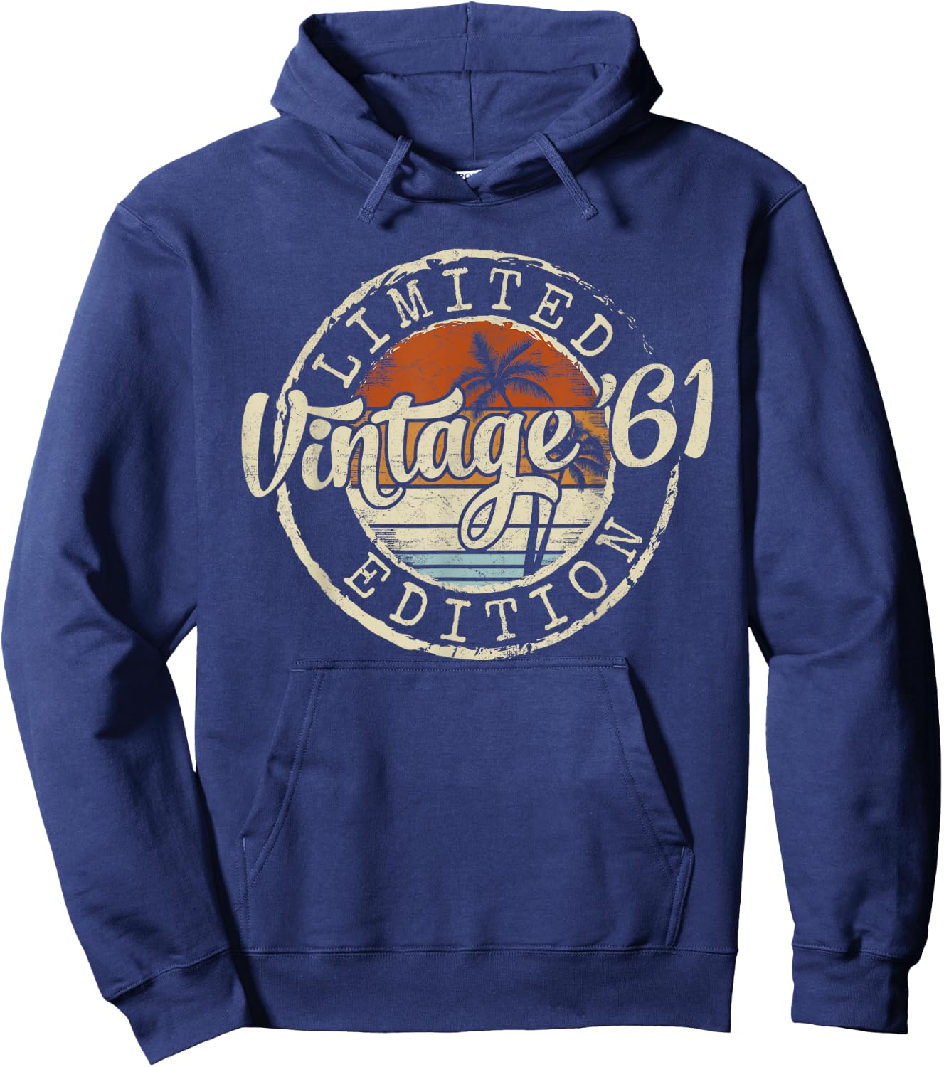 Vintage 1961 64th Birthday Gifts Women 64 Year Old Hoodie - Hoodie | Navy
