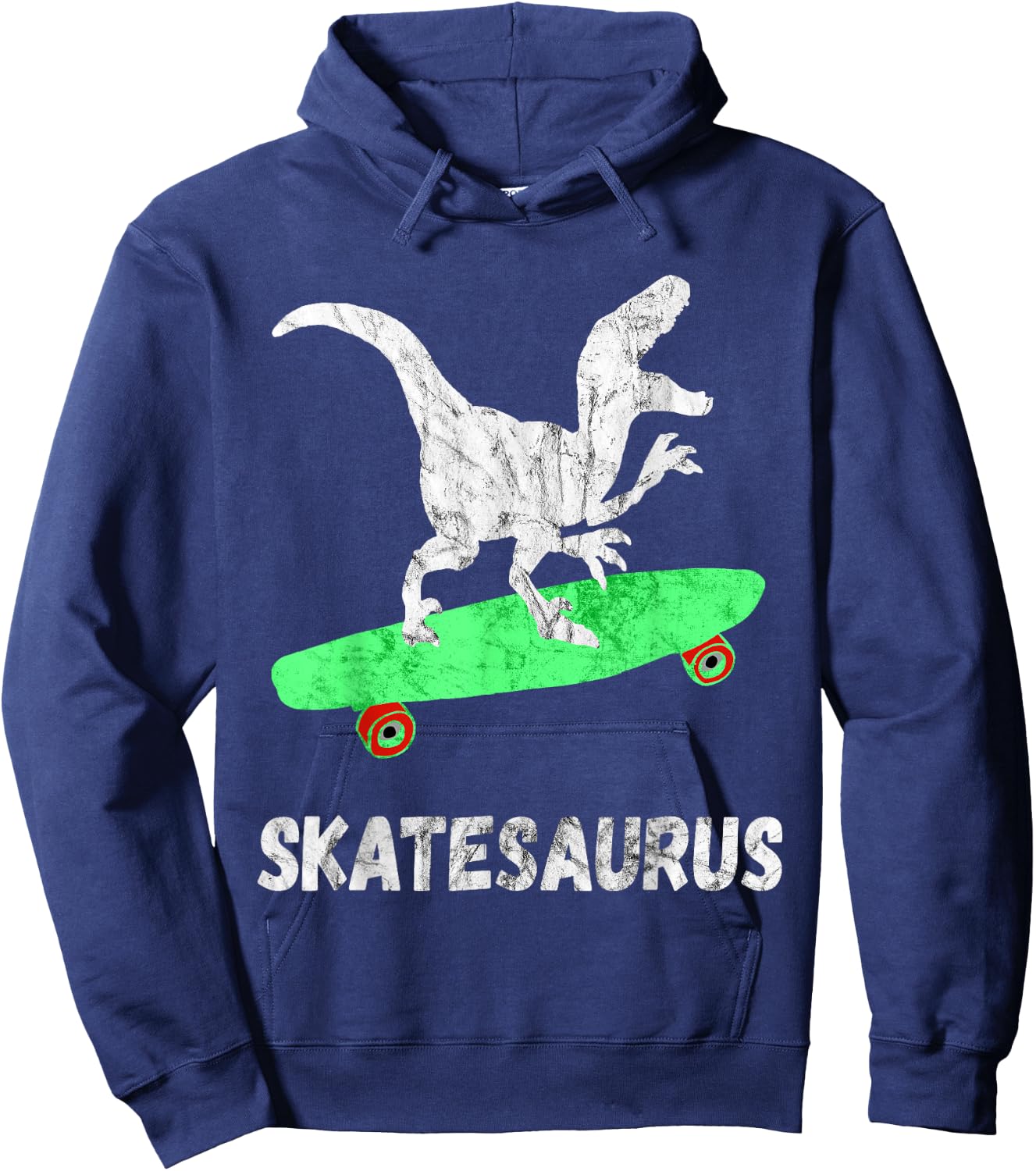 Skateboard Dinosaur Skateboarding T-Rex Funny Skateboarder Hoodie - Hoodie | Navy