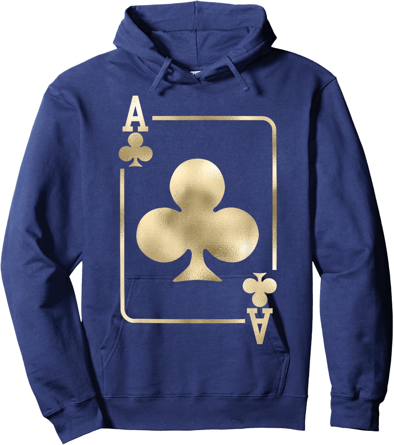 Ace of Clubs Playing Card Halloween Costume Glam Hoodie - Hoodie | Navy